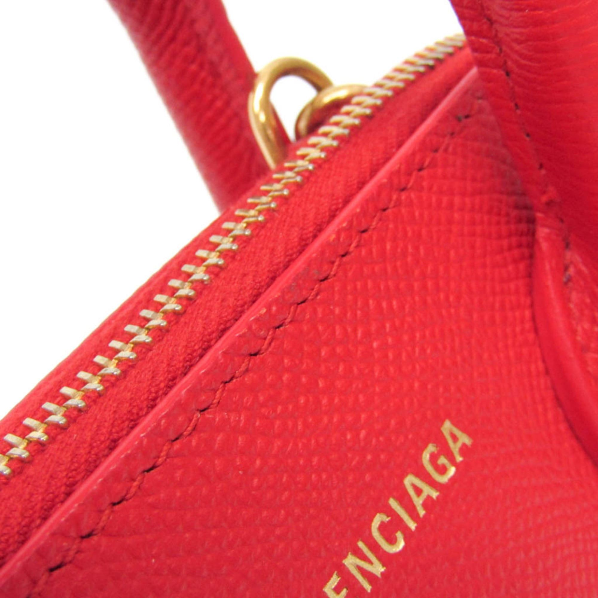 Balenciaga Balenciaga VILLE Top Handle XXS 525050 Women's Leather Handbag,Shoulder Bag Red Color Size ONE SIZE - 9 Thumbnail