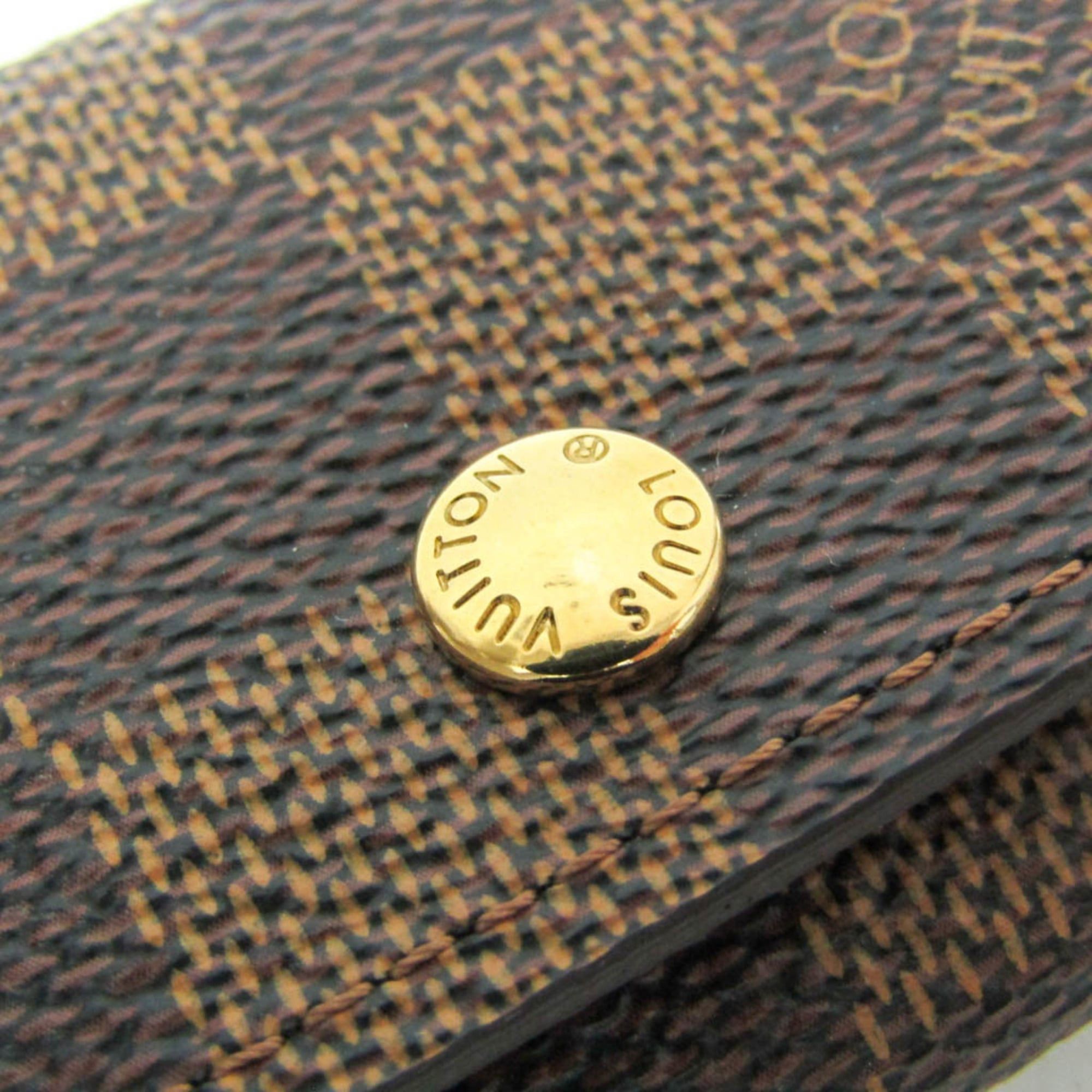 Louis Vuitton Louis Vuitton Damier 4 Key Holder N62631 Men,Women Damier Canvas Key Case Brown Size ONE SIZE - 6 Thumbnail