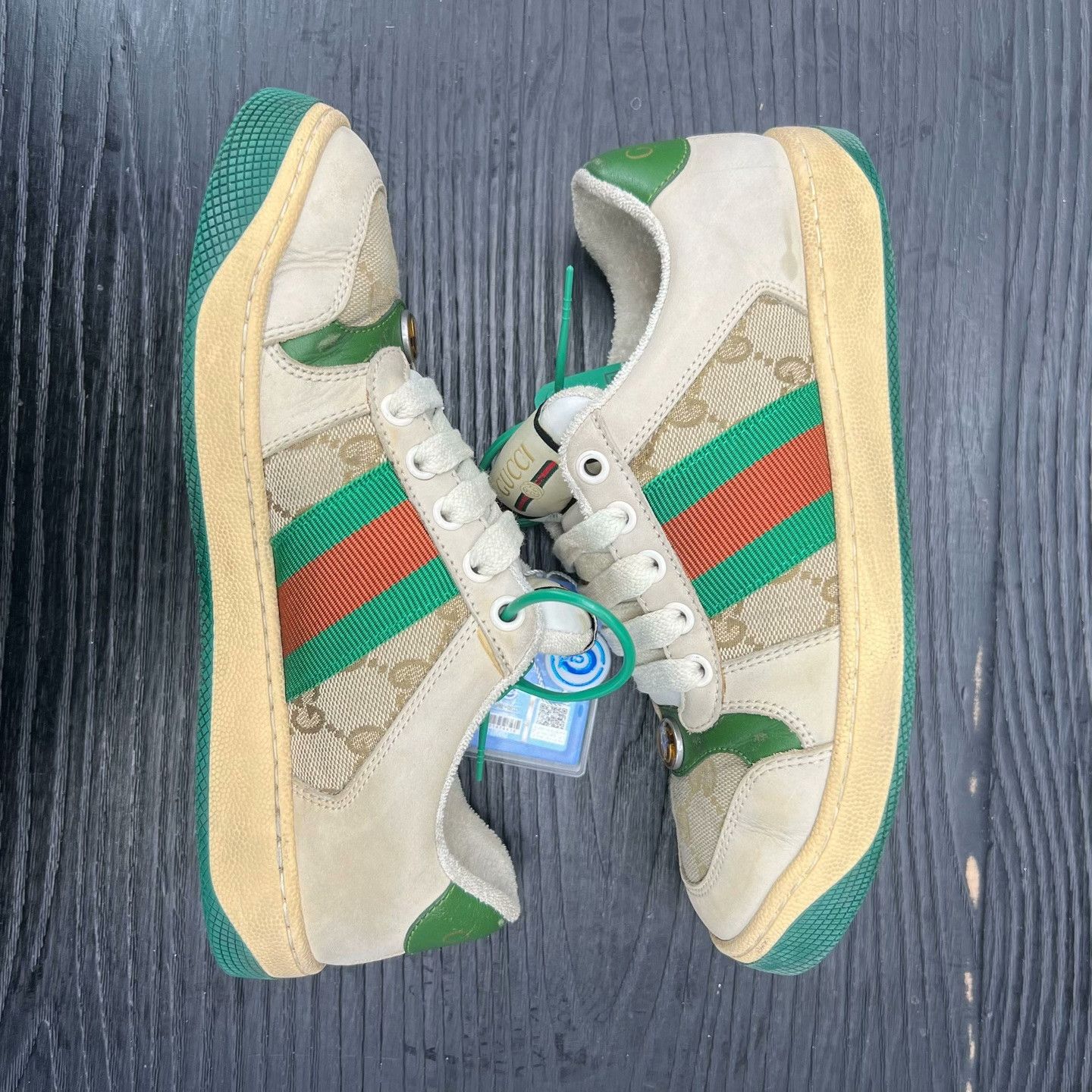 Gucci Gucci Green Lowtop Sneakers 35 Women Size US 5 / IT 35 - 7 Thumbnail