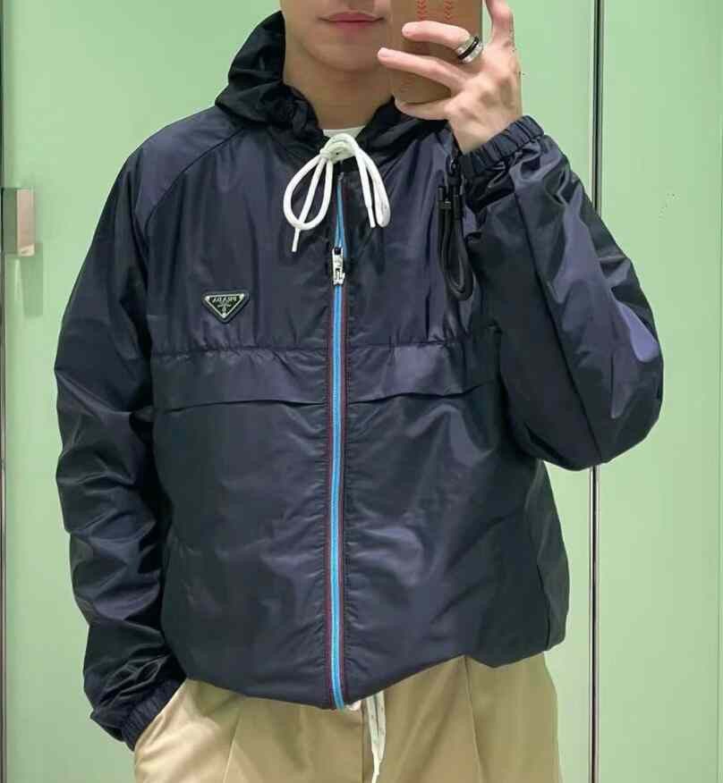 Prada Prada Nylon Blue Light Jacket 25 Men Size US XS / EU 42 / 0 - 8 Thumbnail