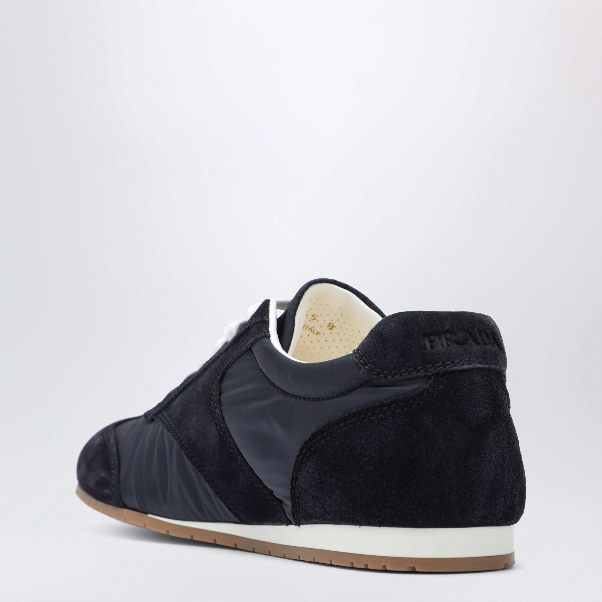 Prada Prada Blue Fabric And Suede Sneakers Size US 10 / EU 43 - 2 Thumbnail