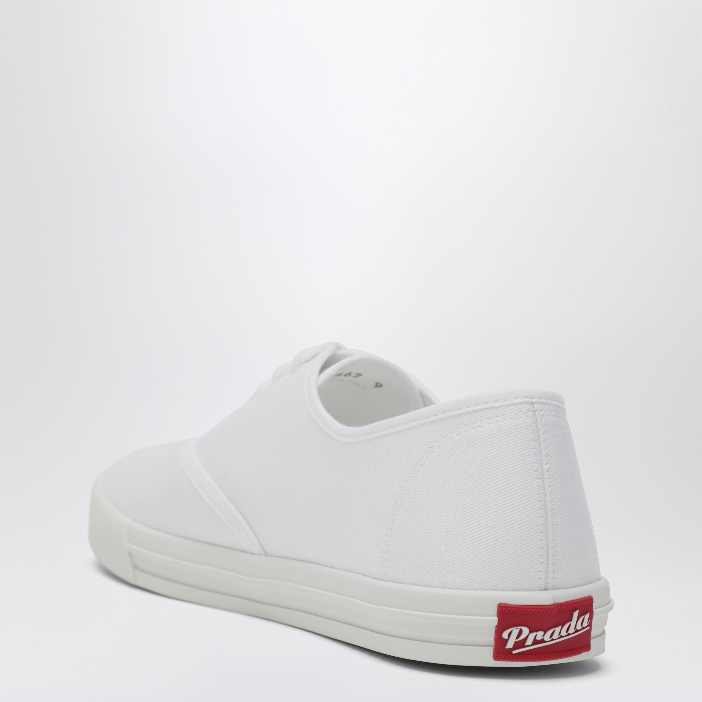 Prada Prada White Drill Fabric Sneakers Size US 8 / EU 41 - 2 Thumbnail