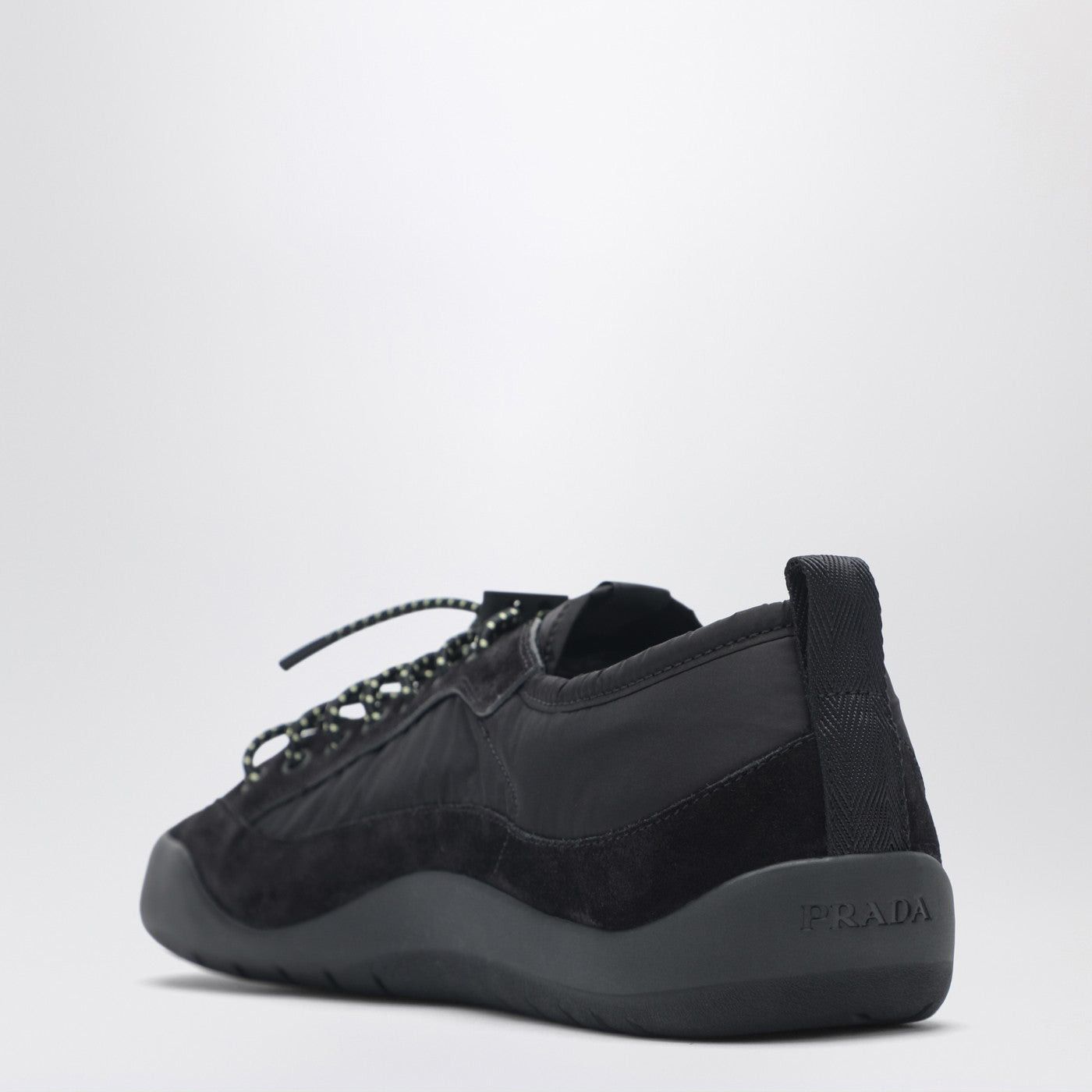 Prada Prada Black Speedrock Sneakers In Re-Nylon And Suede Size US 7.5 / EU 40-41 - 2 Thumbnail