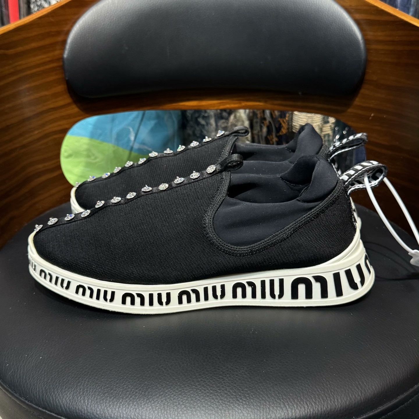 Miu Miu Miu Miu Casual Black Lowtop Sneakers 37 Women Size US 6.5 / IT 36.5 - 6 Thumbnail