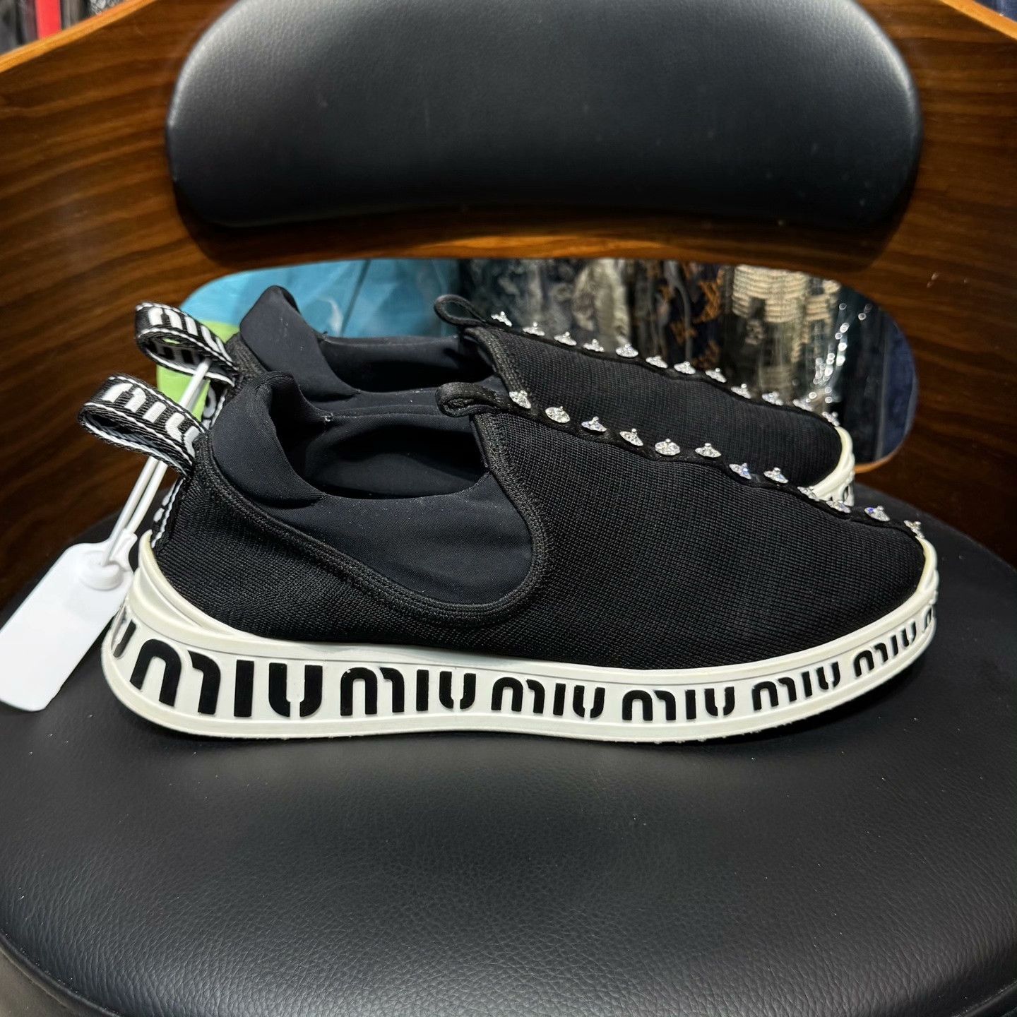 Miu Miu Miu Miu Casual Black Lowtop Sneakers 37 Women Size US 6.5 / IT 36.5 - 4 Thumbnail