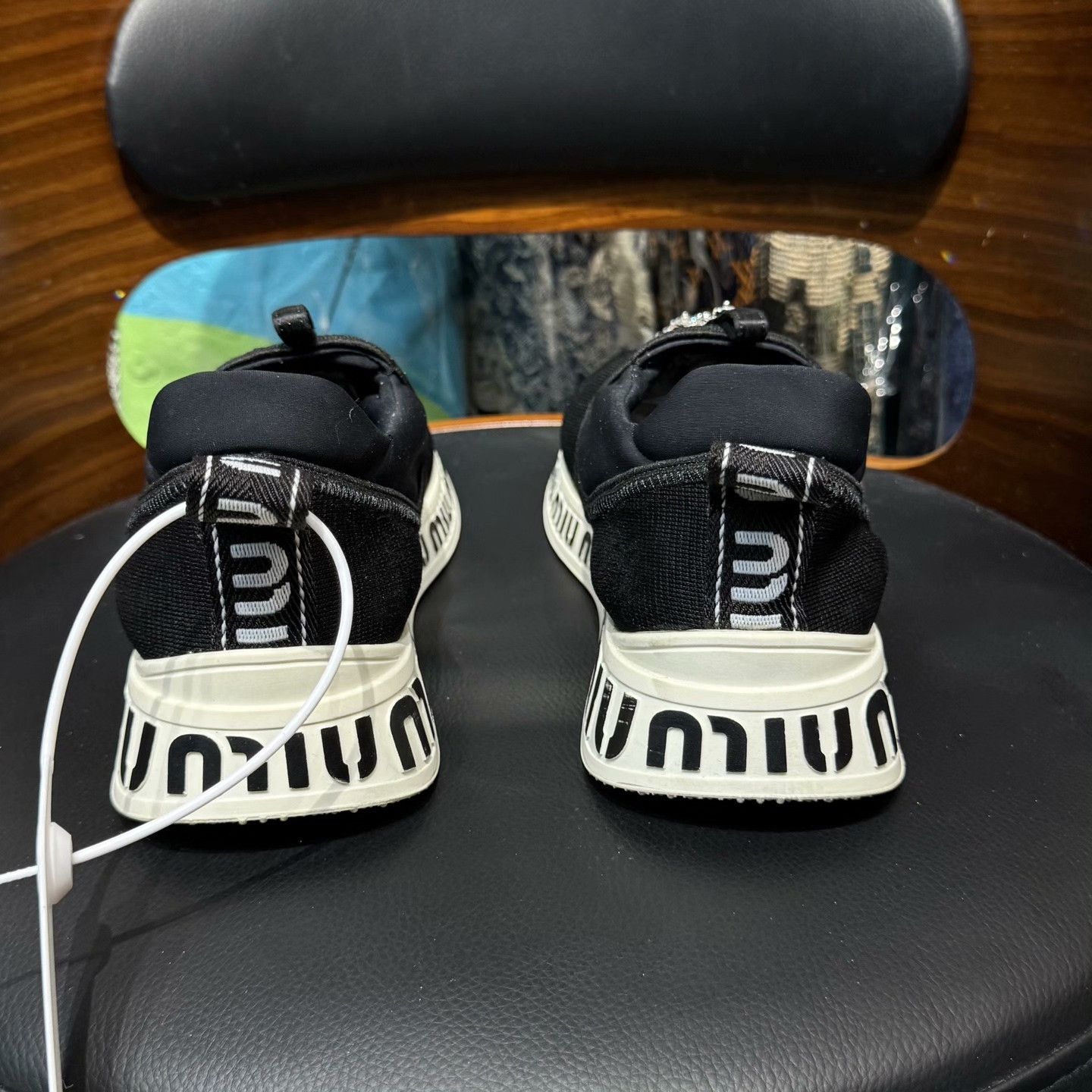 Miu Miu Miu Miu Casual Black Lowtop Sneakers 37 Women Size US 6.5 / IT 36.5 - 3 Thumbnail