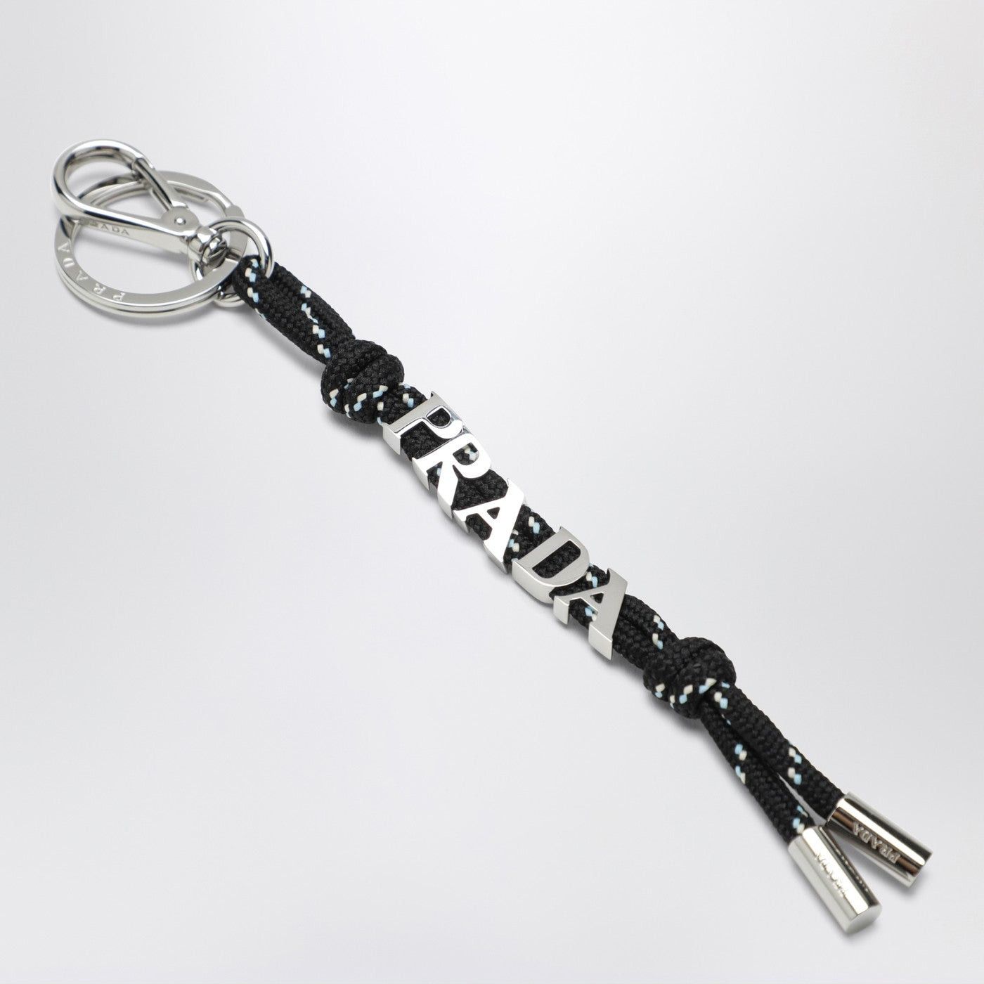Prada Prada Prada Speedrock Key Holder In Black Ribbon Size ONE SIZE - 2 Thumbnail