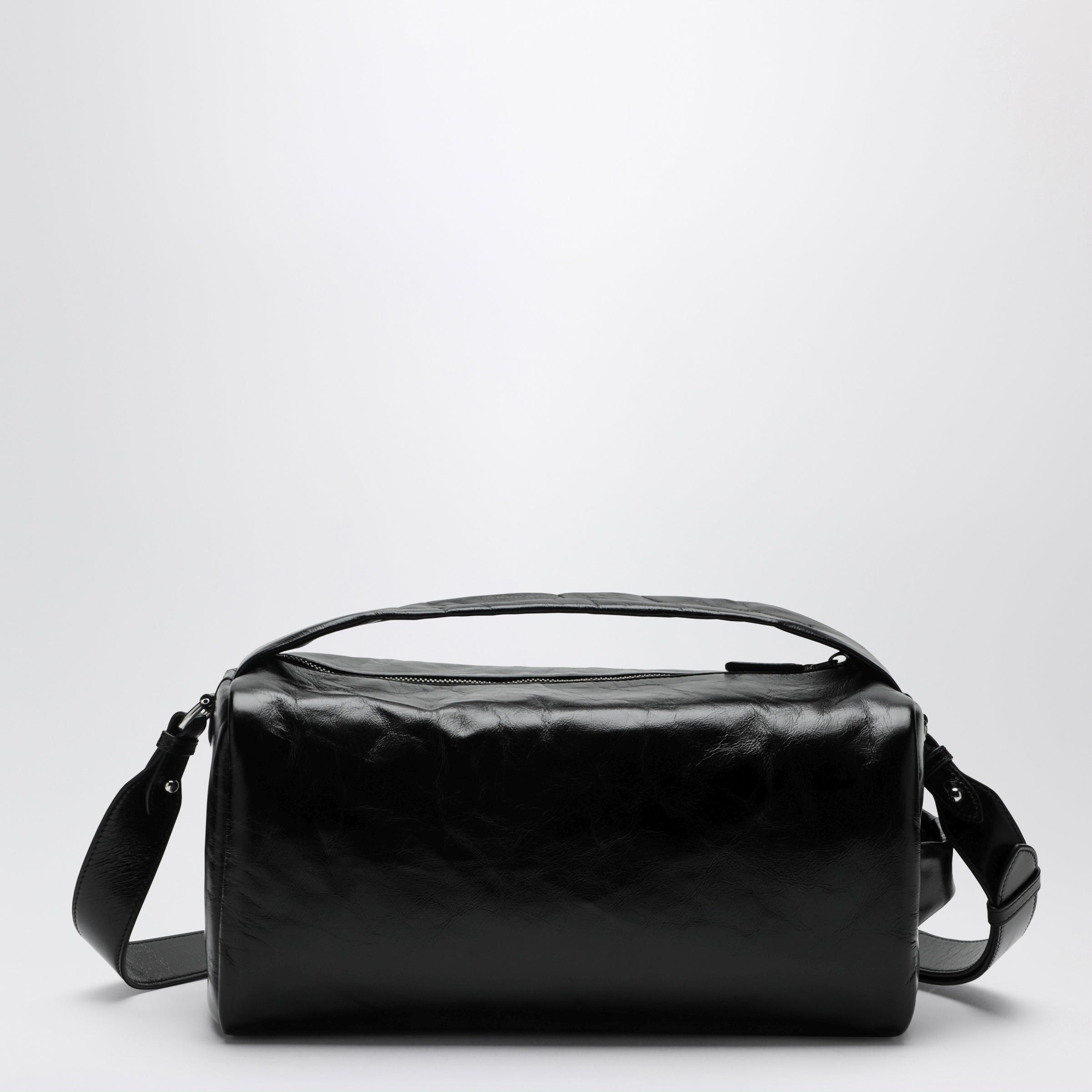 Prada Prada Black Leather Bag With Glossy Finish Size ONE SIZE - 2 Thumbnail