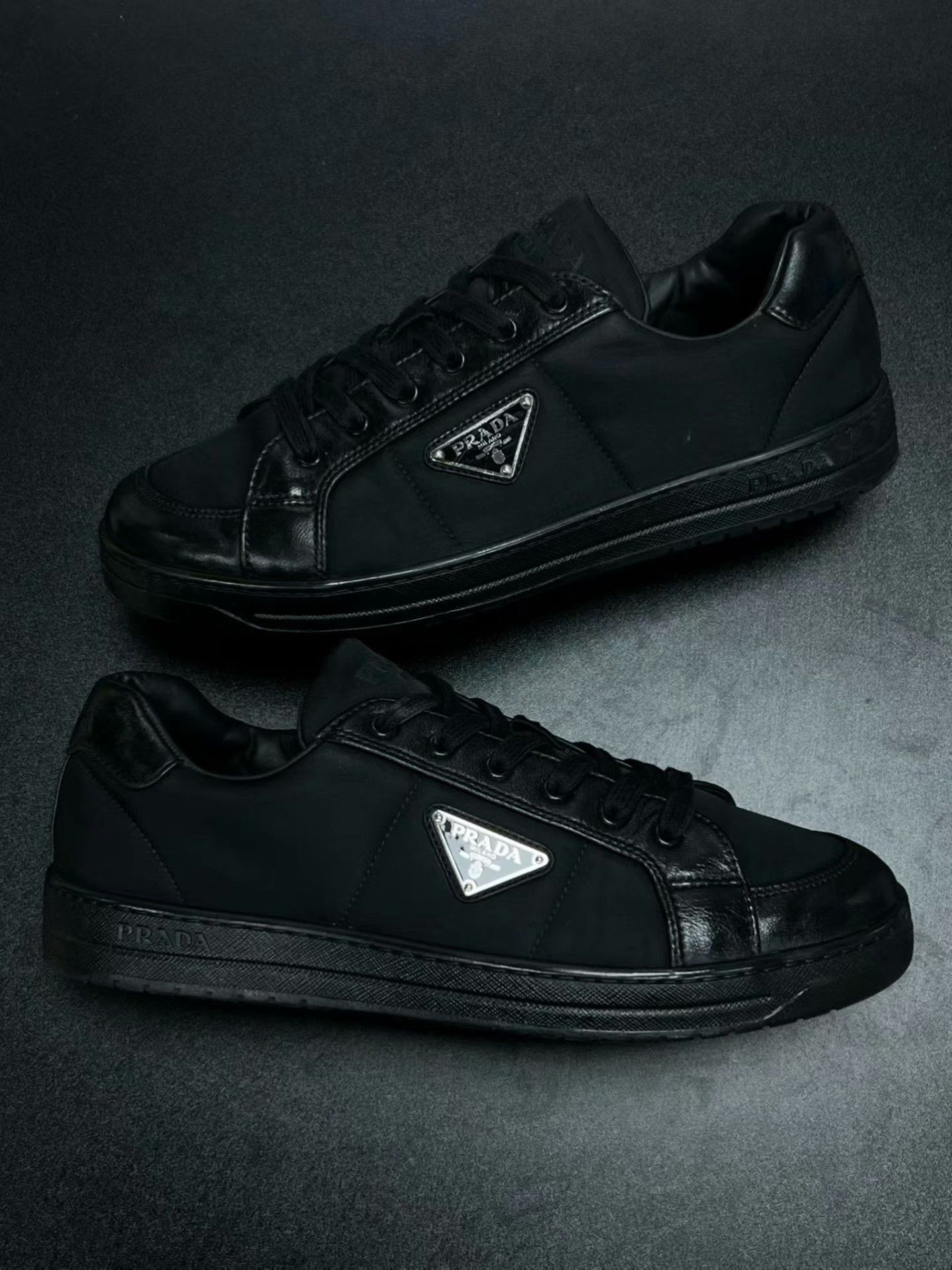 Prada Prada Down Black Lowtop Sneakers 41 Men Size US 8.5 / EU 41-42 - 6 Thumbnail