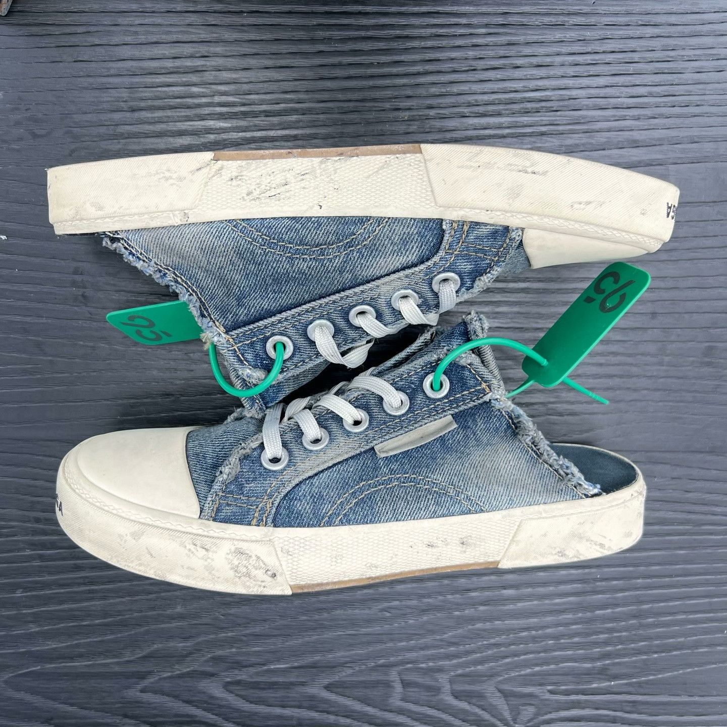 Balenciaga Balenciaga Denim Blue Lowtop Sneakers 37 Women Size US 6.5 / IT 36.5 - 2 Thumbnail