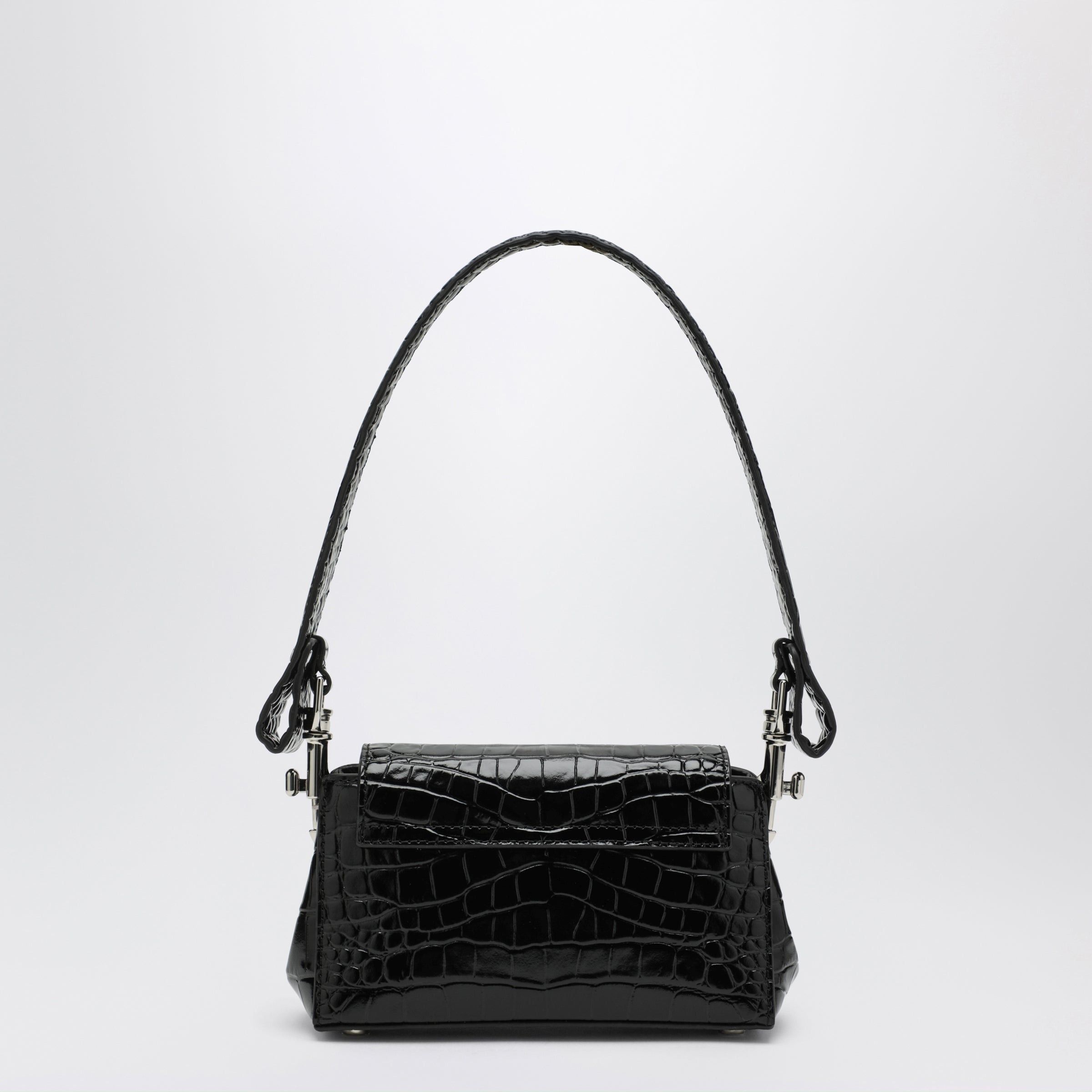 Vivienne Westwood Vivienne Westwood Black Hazel Bag In Croc-Effect Patent Leather Size ONE SIZE - 2 Thumbnail