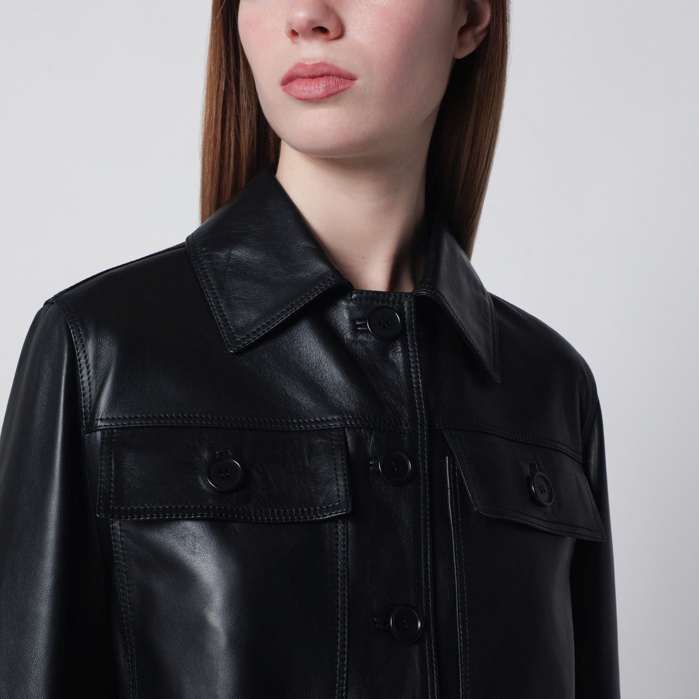Salvatore Santoro Salvatore Santoro Black Cropped Leather Jacket Size L / US 10 / IT 46 - 2 Thumbnail