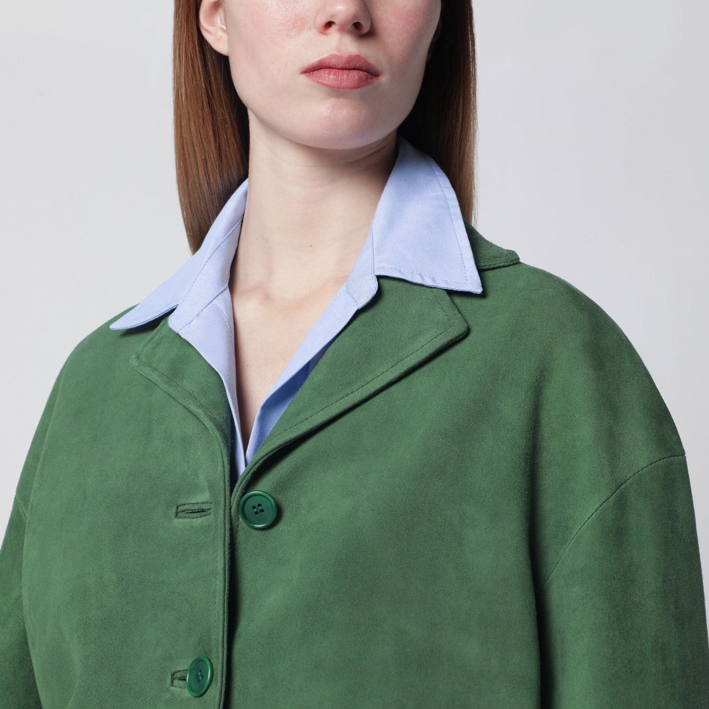 Salvatore Santoro Salvatore Santoro Green Suede Jacket Size M / US 6-8 / IT 42-44 - 2 Thumbnail