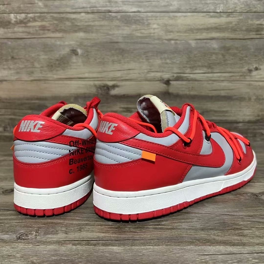Off-White Off-White DUNK Collab Red Lowtop Sneakers 44.5 Men Size US 11 / EU 44 - 3 Thumbnail