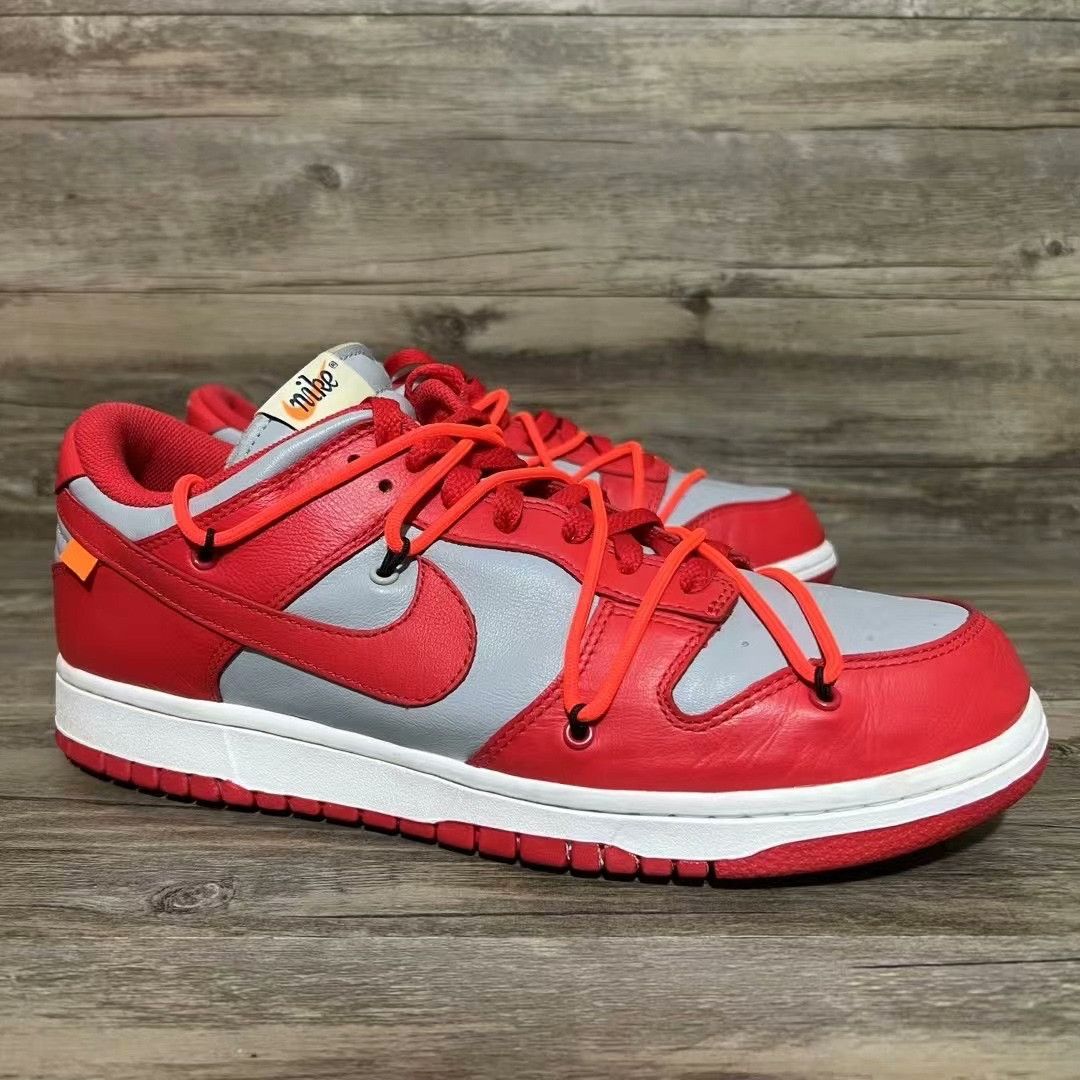 Off-White Off-White DUNK Collab Red Lowtop Sneakers 44.5 Men Size US 11 / EU 44 - 2 Thumbnail