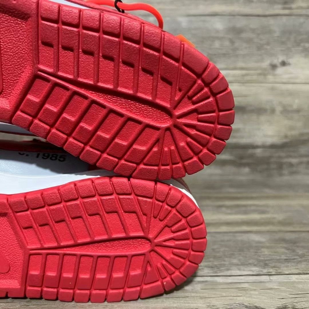 Off-White Off-White DUNK Collab Red Lowtop Sneakers 44.5 Men Size US 11 / EU 44 - 7 Thumbnail