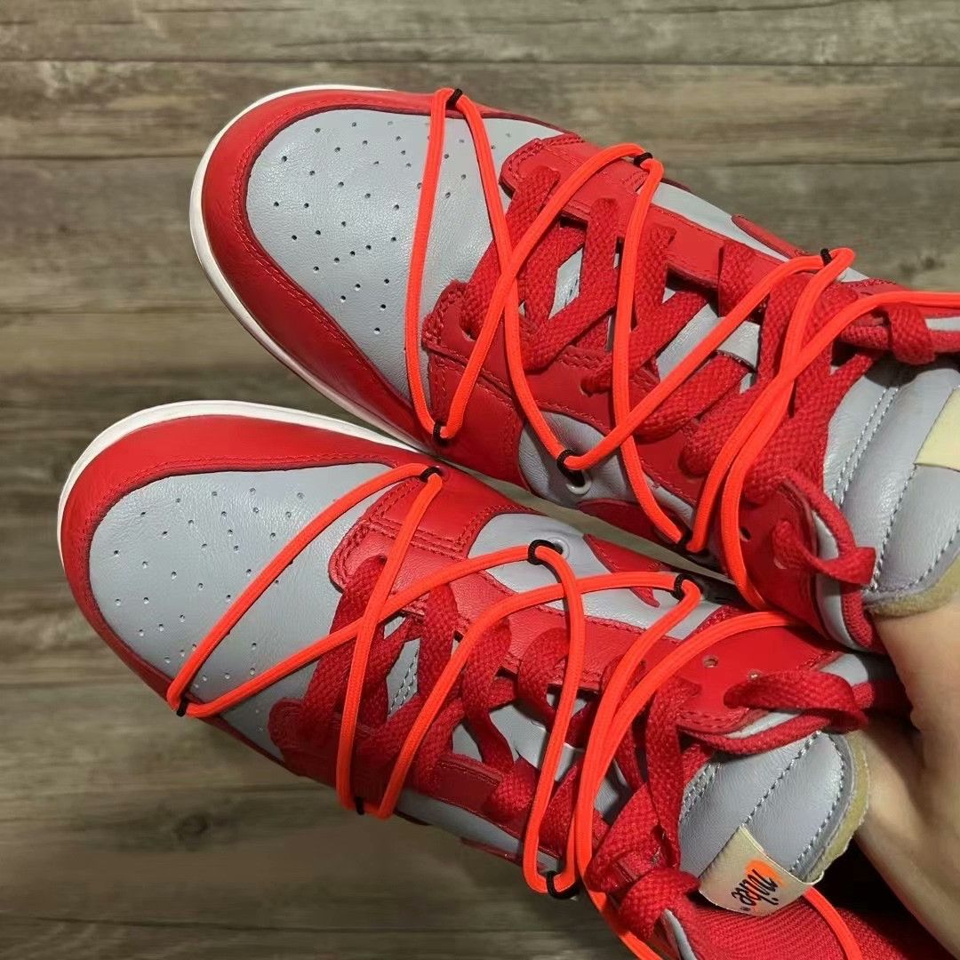 Off-White Off-White DUNK Collab Red Lowtop Sneakers 44.5 Men Size US 11 / EU 44 - 5 Thumbnail