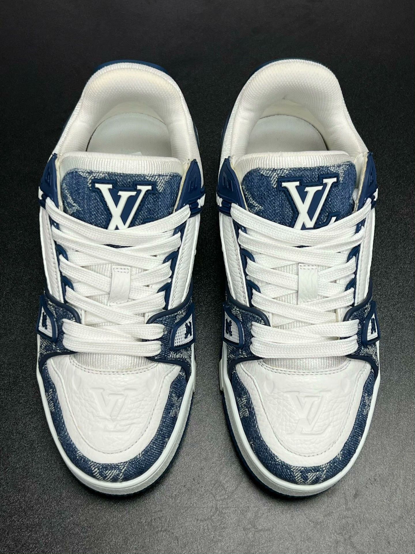 Louis Vuitton Louis Vuitton Training Denim Blue Lowtop Sneakers 35 Women Size US 5 / IT 35 - 3 Thumbnail