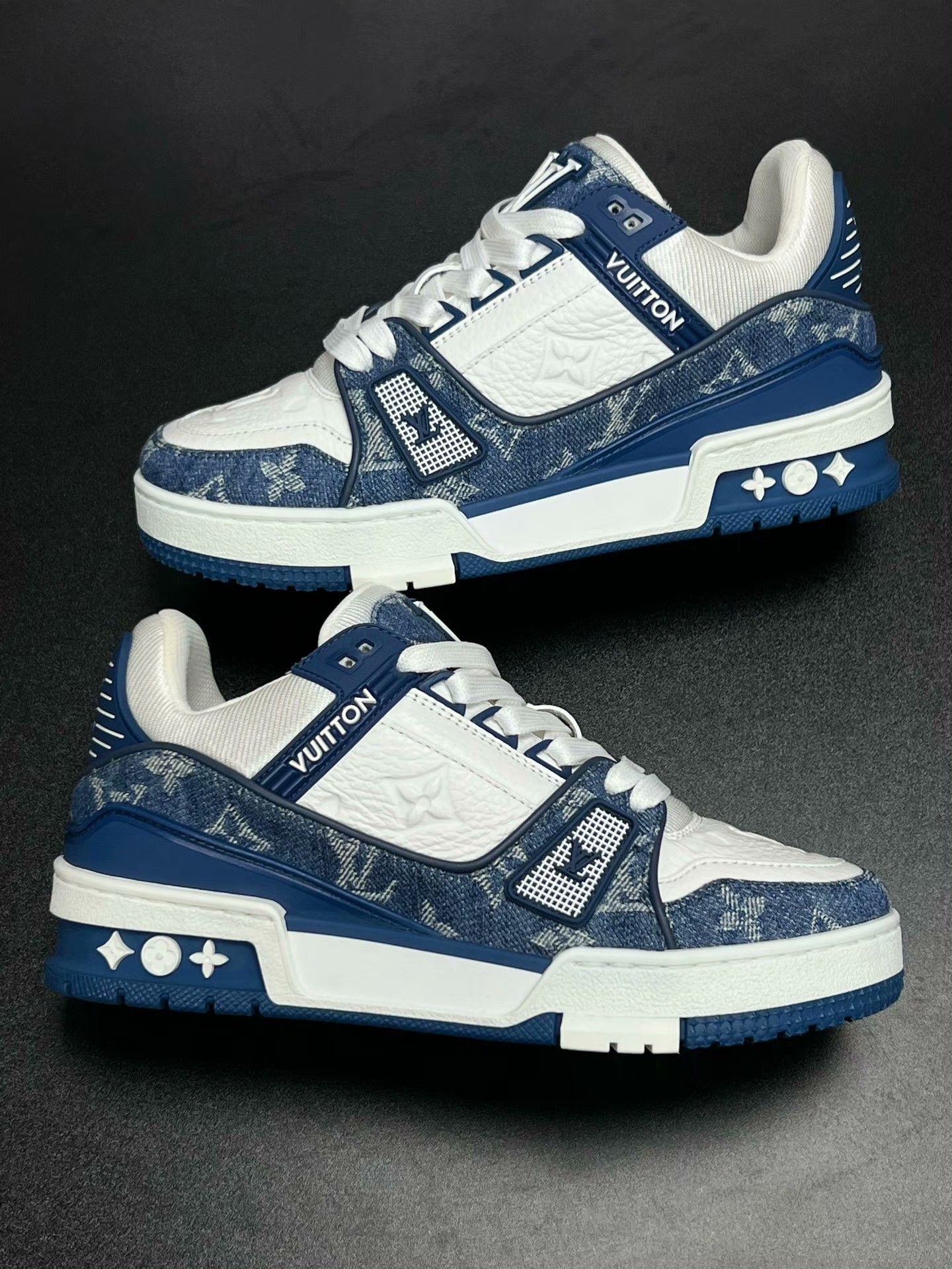 Louis Vuitton Louis Vuitton Training Denim Blue Lowtop Sneakers 35 Women Size US 5 / IT 35 - 5 Thumbnail