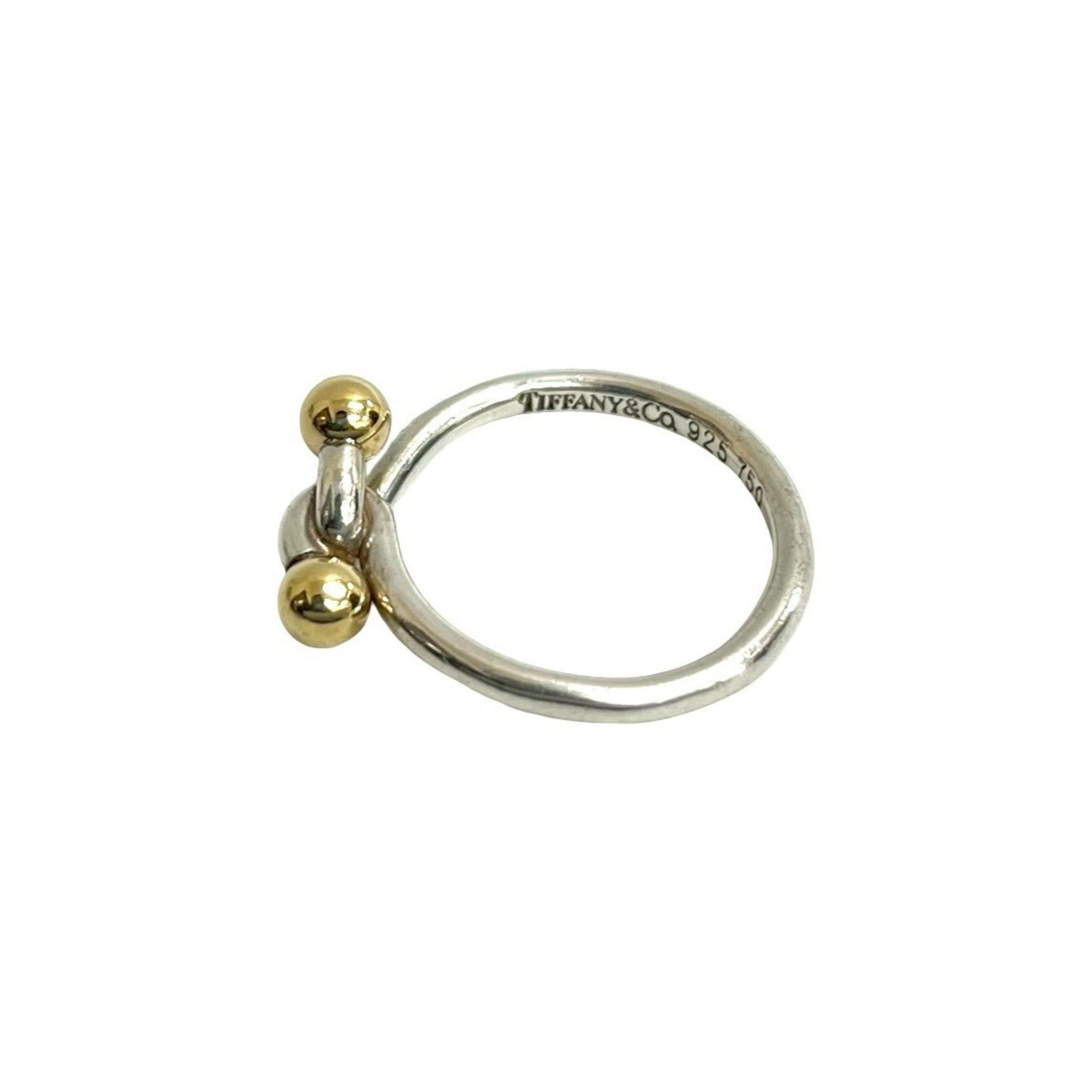 Tiffany & Co. TIFFANY&Co. Tiffany Hook & Eye Love Knot Sterling Silver 925 18K Gold Ring, Size 10, Item No. 01106 Size ONE SIZE - 4 Thumbnail