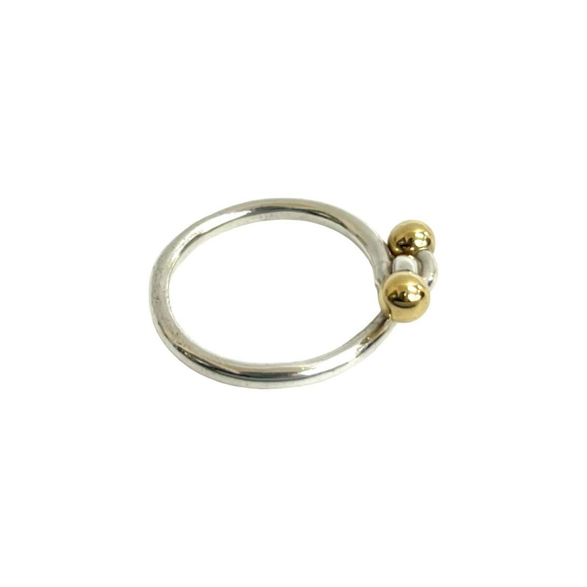 Tiffany & Co. TIFFANY&Co. Tiffany Hook & Eye Love Knot Sterling Silver 925 18K Gold Ring, Size 10, Item No. 01106 Size ONE SIZE - 5 Thumbnail