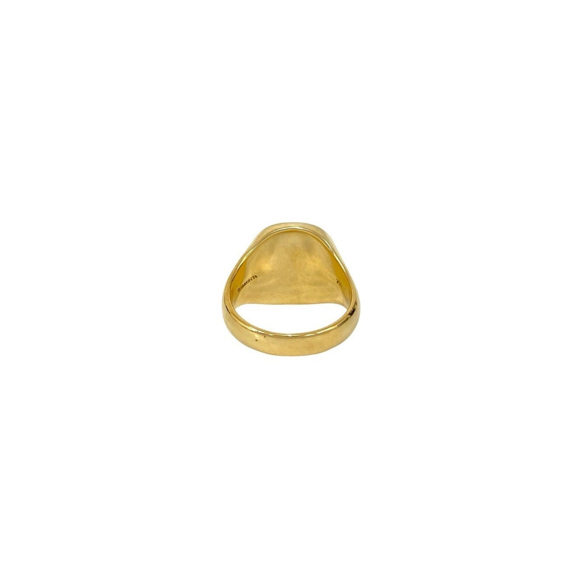 Tiffany & Co. TIFFANY&Co. Tiffany Signet Ring 750 18K 27.4g Yellow Gold Size 27 69764 Size ONE SIZE - 6 Thumbnail
