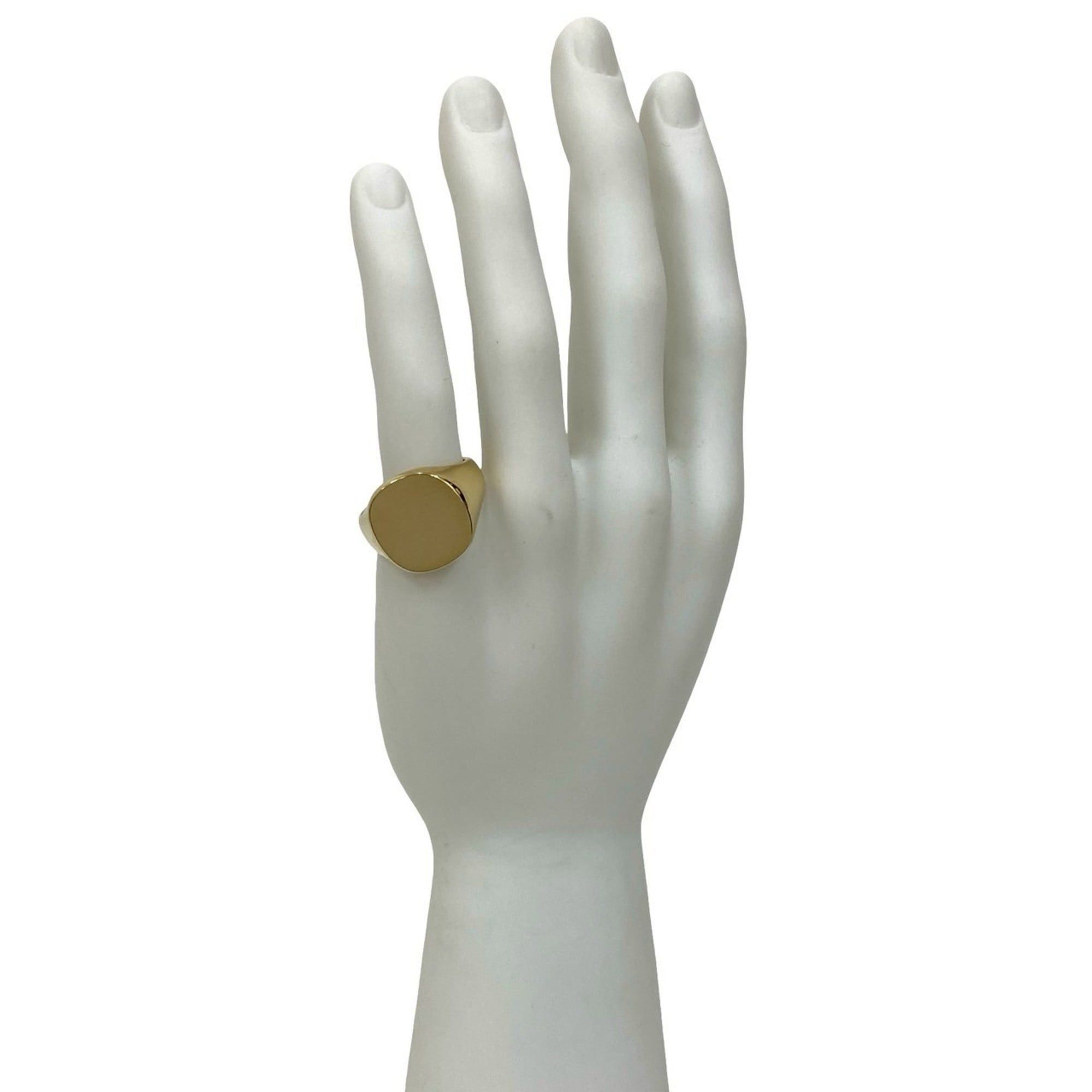 Tiffany & Co. TIFFANY&Co. Tiffany Signet Ring 750 18K 27.4g Yellow Gold Size 27 69764 Size ONE SIZE - 2 Thumbnail