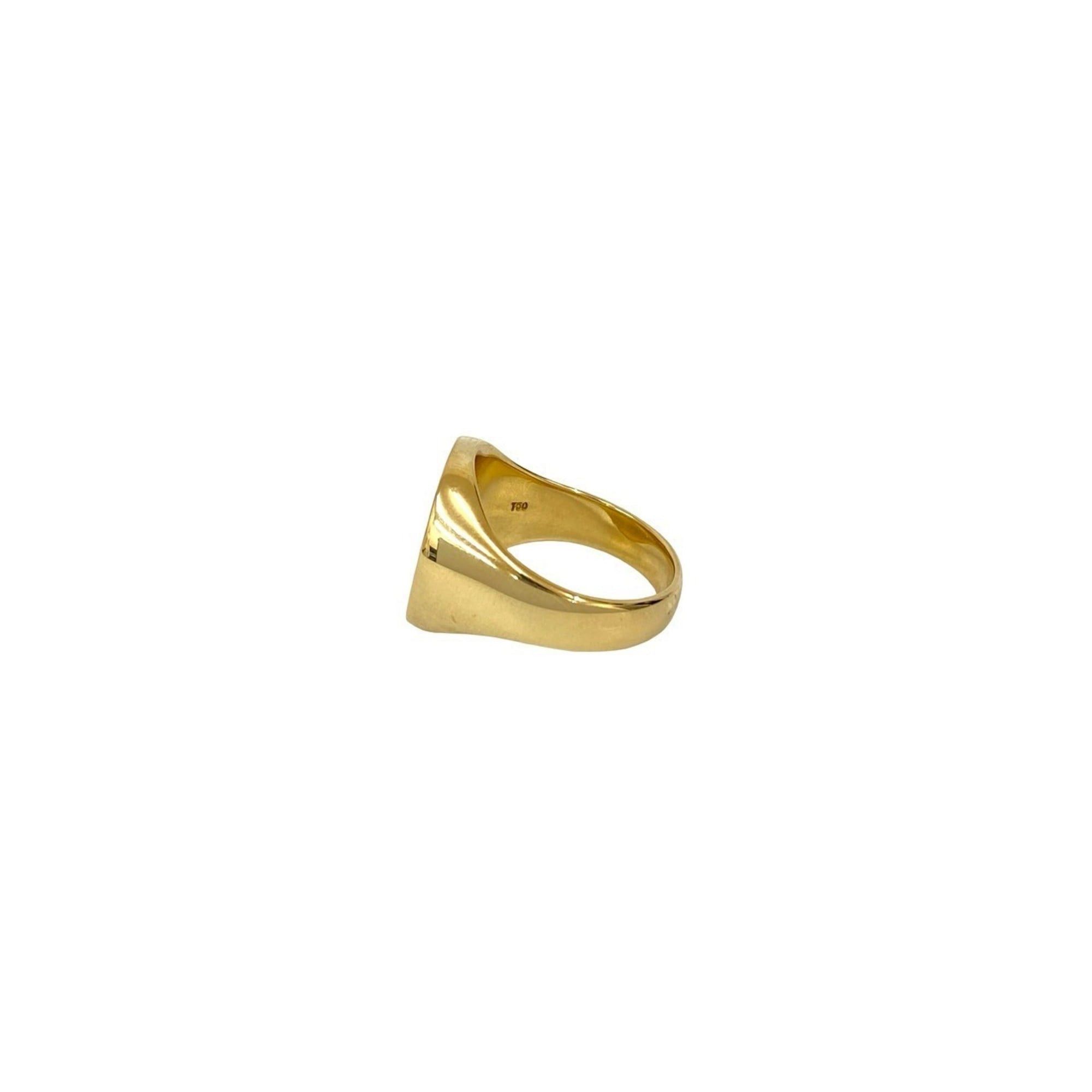 Tiffany & Co. TIFFANY&Co. Tiffany Signet Ring 750 18K 27.4g Yellow Gold Size 27 69764 Size ONE SIZE - 4 Thumbnail