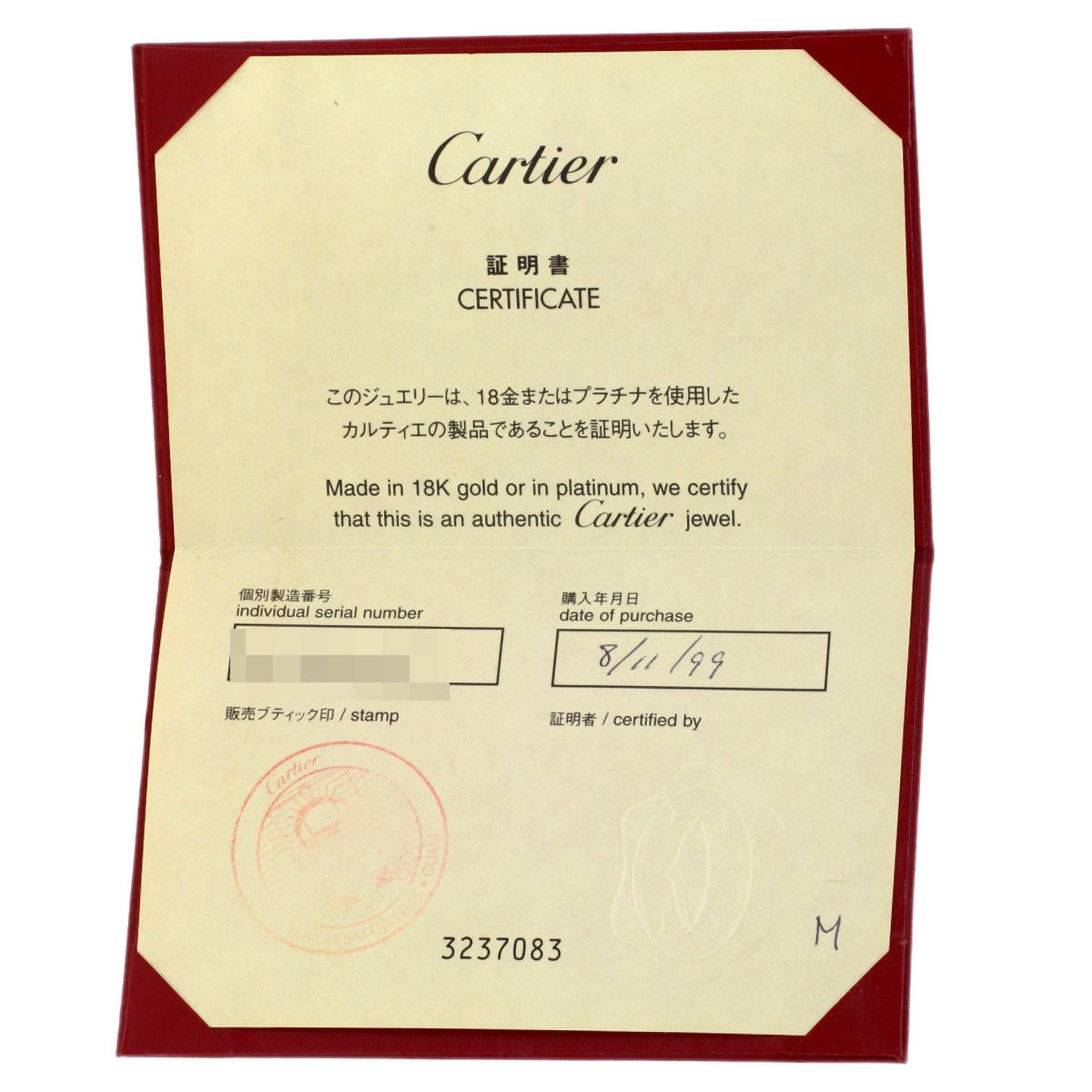 Cartier Cartier Love Ring #61, 18K White Gold, Men's Ring, CARTIER Size ONE SIZE - 9 Thumbnail