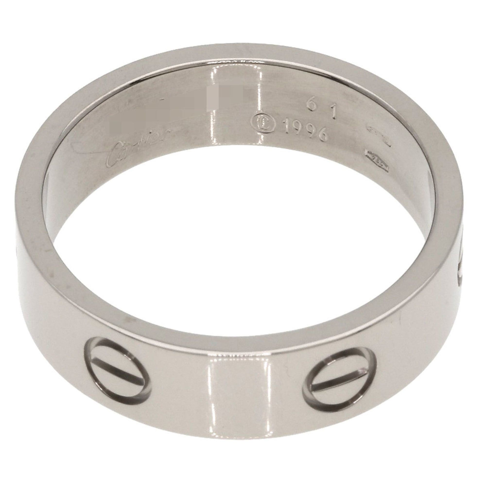 Cartier Cartier Love Ring #61, 18K White Gold, Men's Ring, CARTIER Size ONE SIZE - 4 Thumbnail