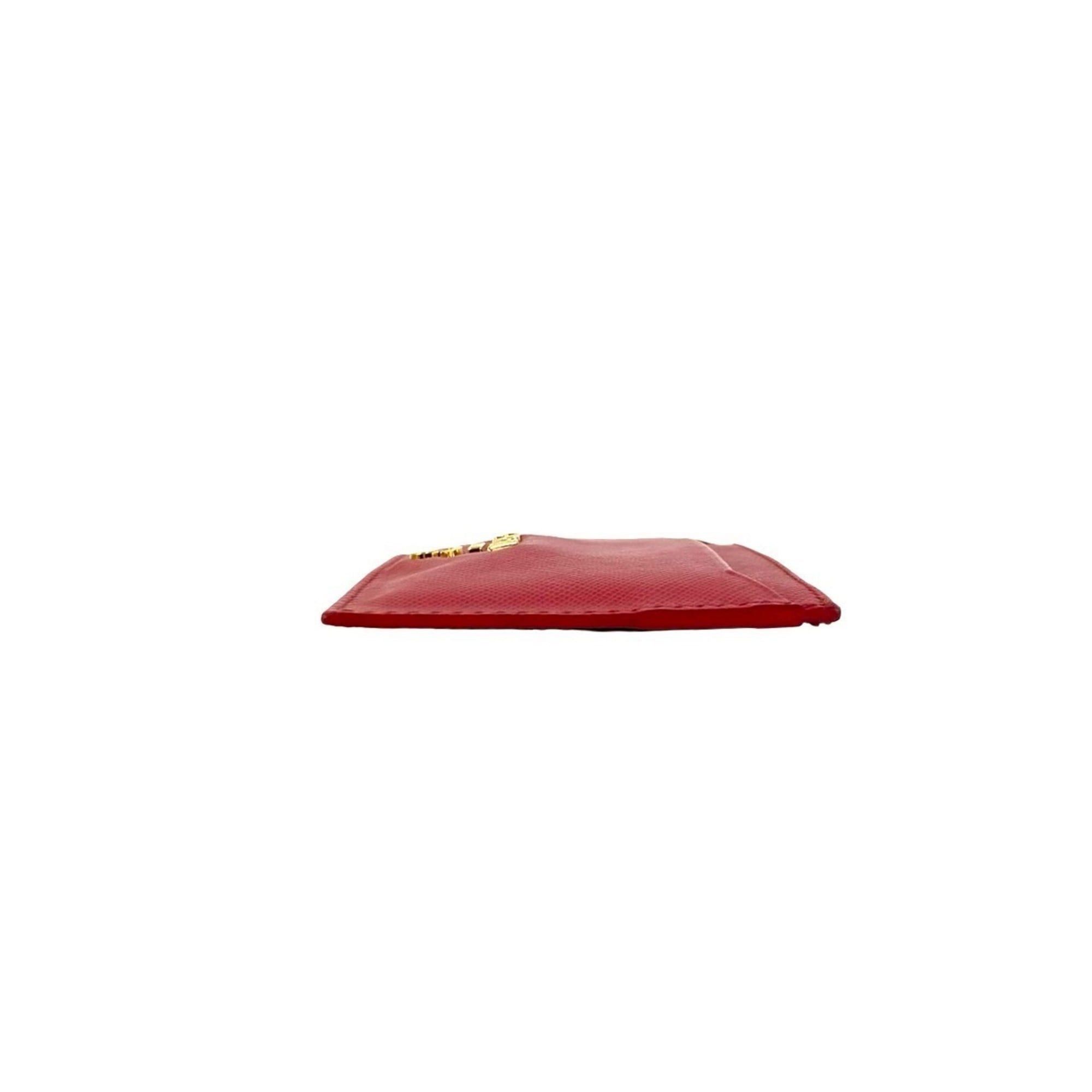 Prada PRADA Gold Saffiano Leather Card Case/Pass Case/Business Holder, Pink, Item No. 36964 Size ONE SIZE - 4 Thumbnail