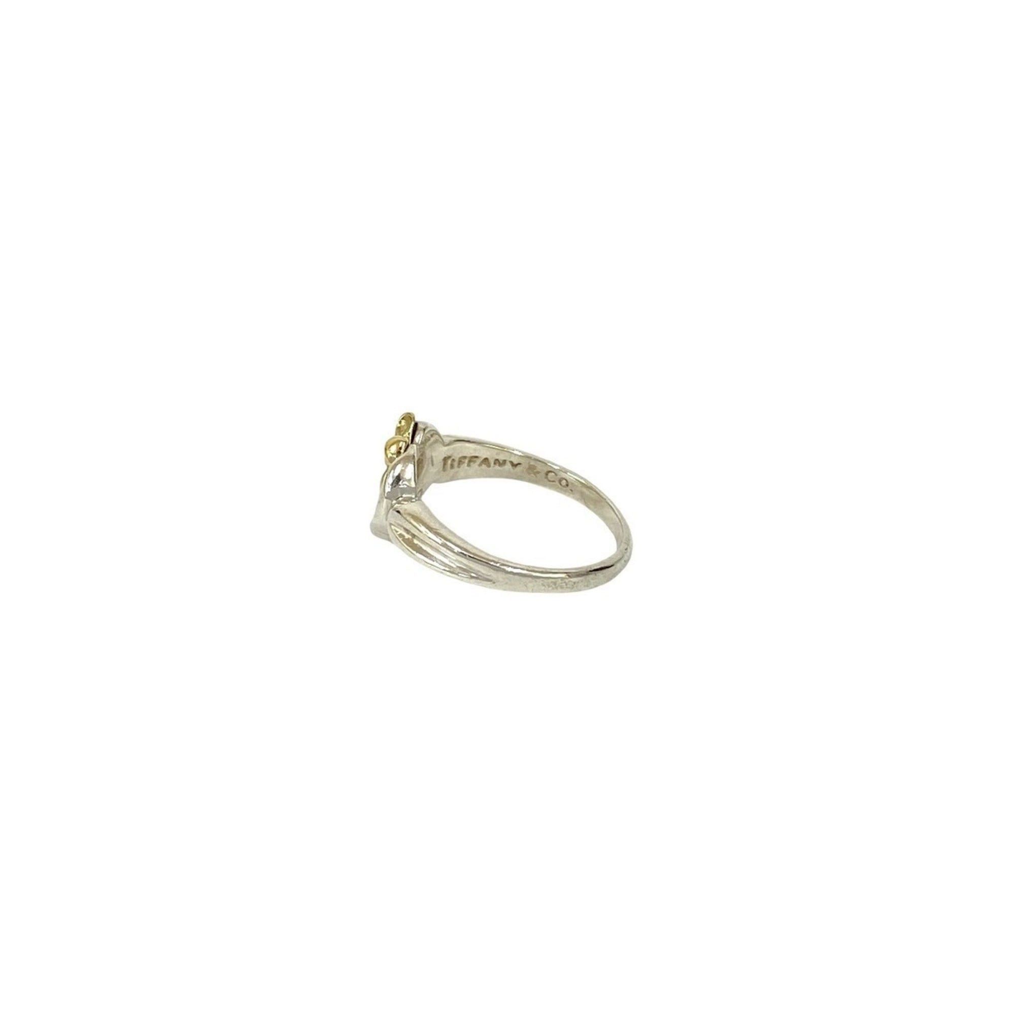 Tiffany & Co. TIFFANY&Co. Tiffany Heart Ribbon Combination Ring, Sterling Silver 925 & 18K Gold, Size 14, 40982 Size ONE SIZE - 4 Thumbnail