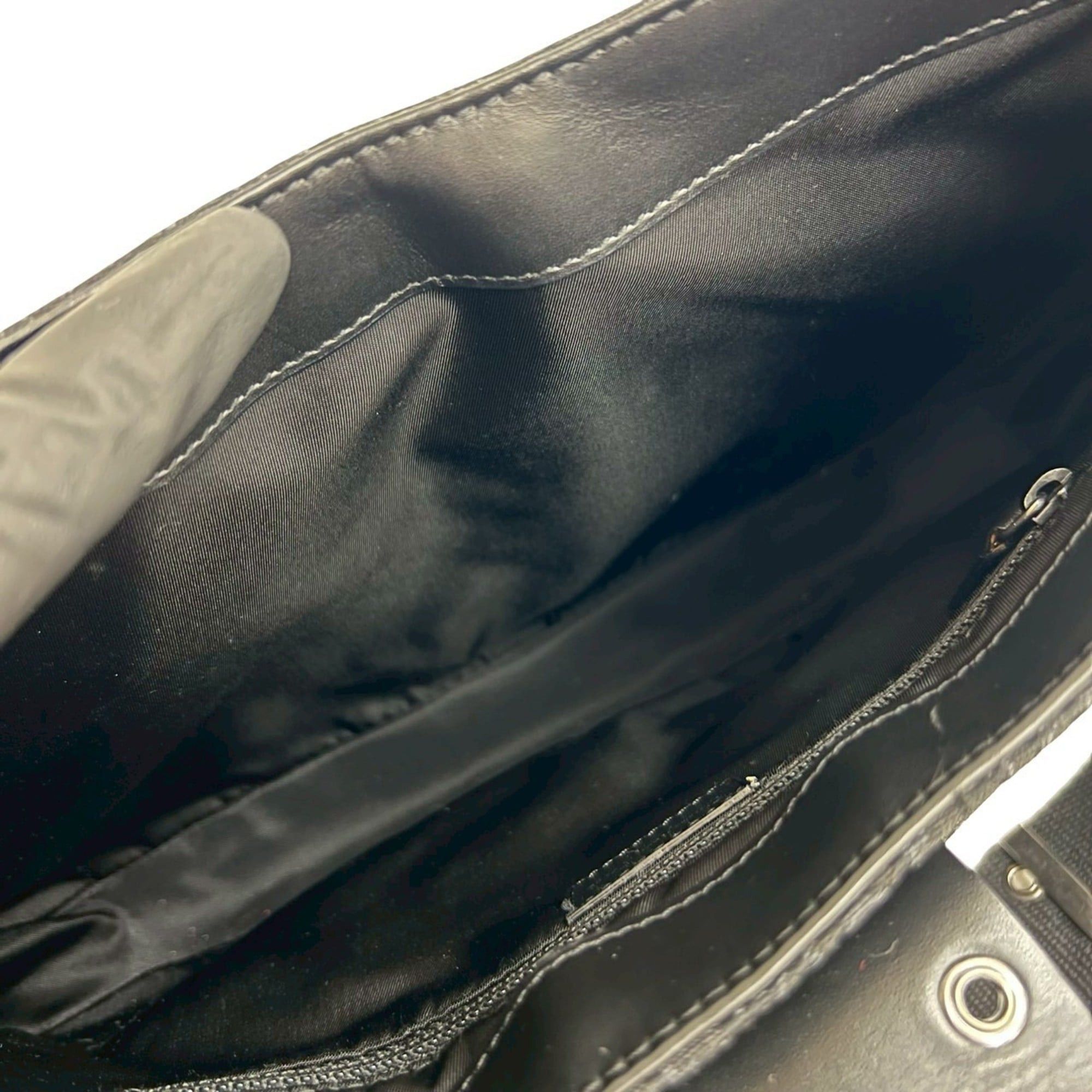 Dior Christian Dior Trotter pattern canvas and leather shoulder bag/pouch, black, 28412 Size ONE SIZE - 9 Thumbnail