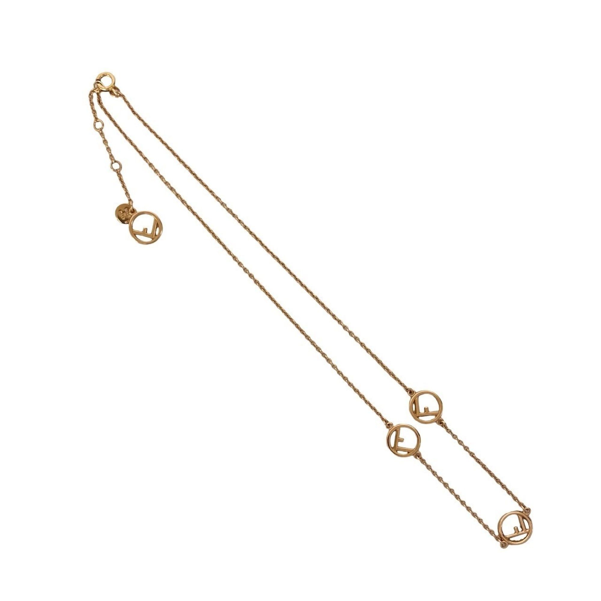 Fendi FENDI F is Fendi Necklace Metal Pendant Choker Rose Gold 62696 Size ONE SIZE - 5 Thumbnail