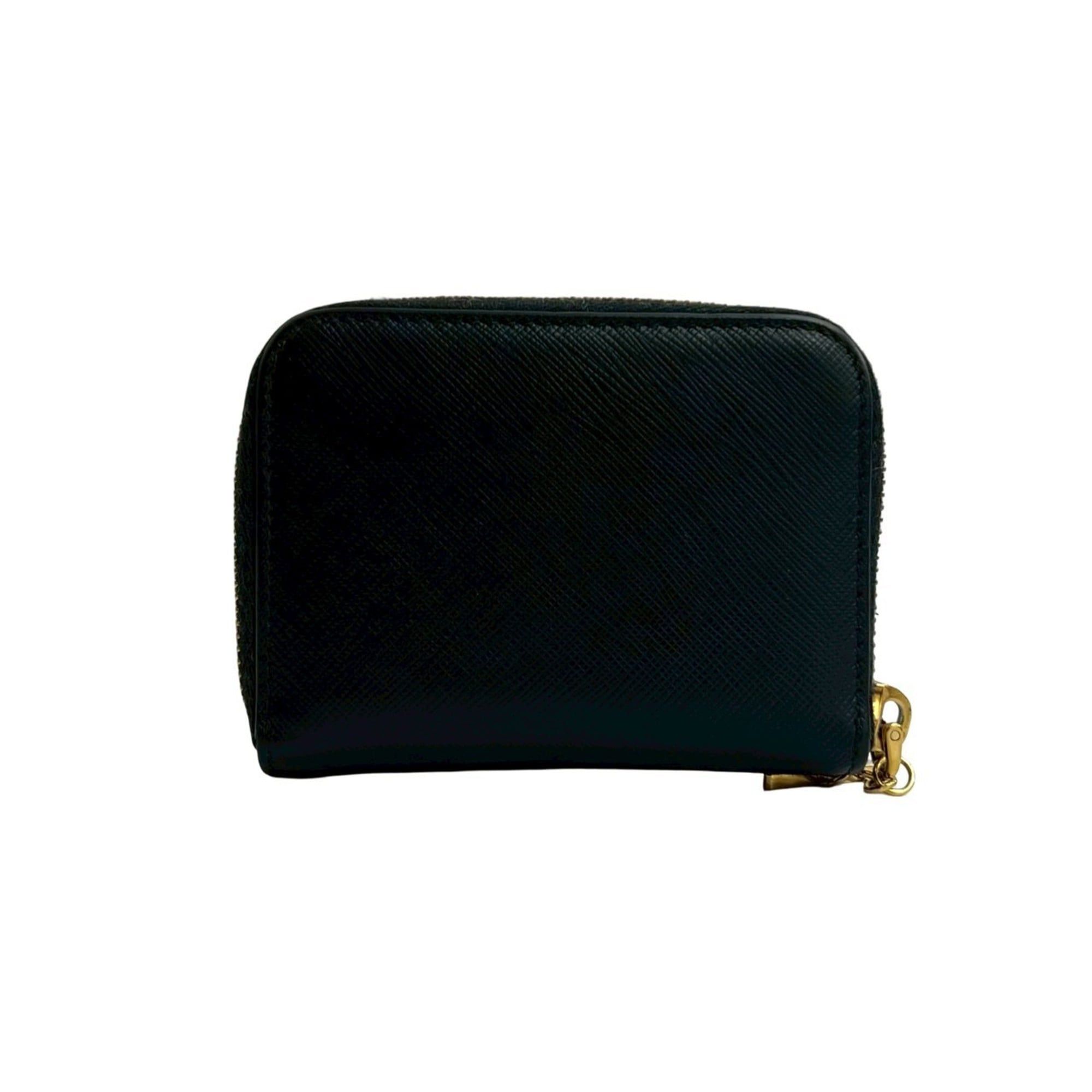 Prada PRADA Saffiano Leather Round Zip Coin Case, Wallet, Black, 36337 Size ONE SIZE - 2 Thumbnail