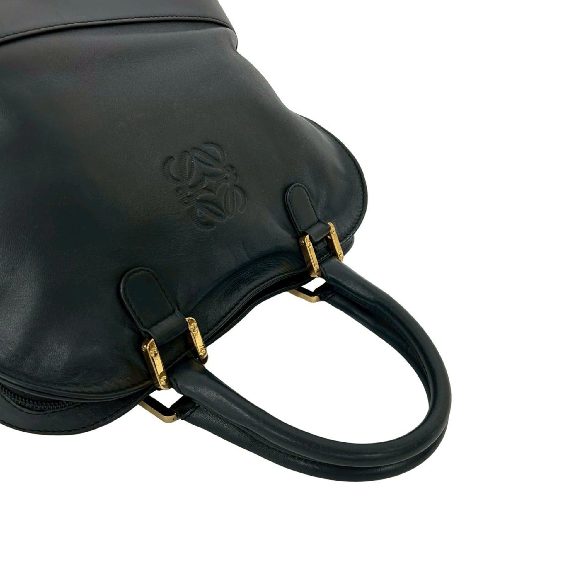 Loewe LOEWE Vintage Anagram Nappa Leather Handbag, Boston Bag, Tote Black 74420 Size ONE SIZE - 4 Thumbnail