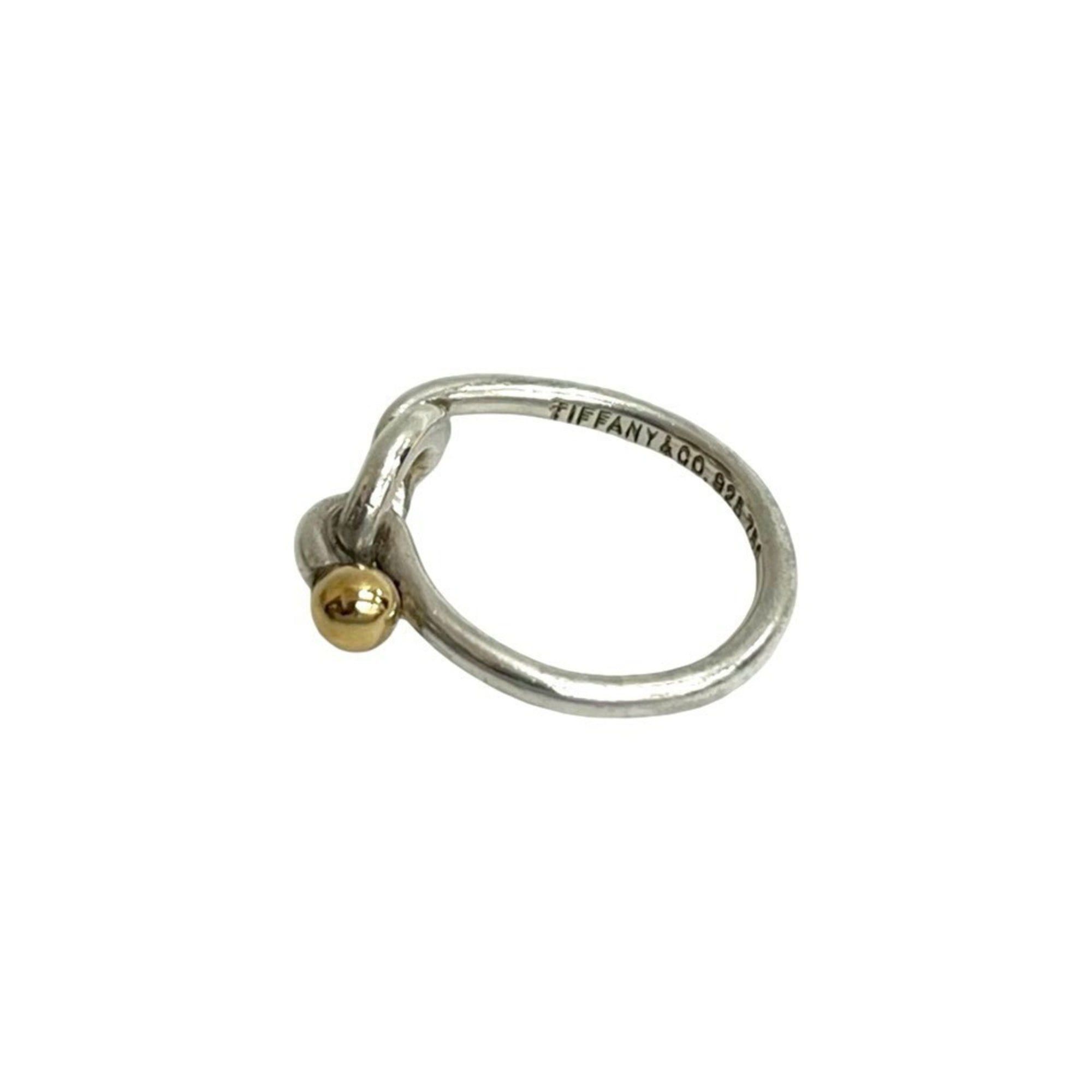 Tiffany & Co. TIFFANY&Co. Tiffany Hook & Eye Love Knot Sterling Silver 925 18K Gold Ring, Size 10, Women's, Item No. 27228 Size ONE SIZE - 3 Thumbnail