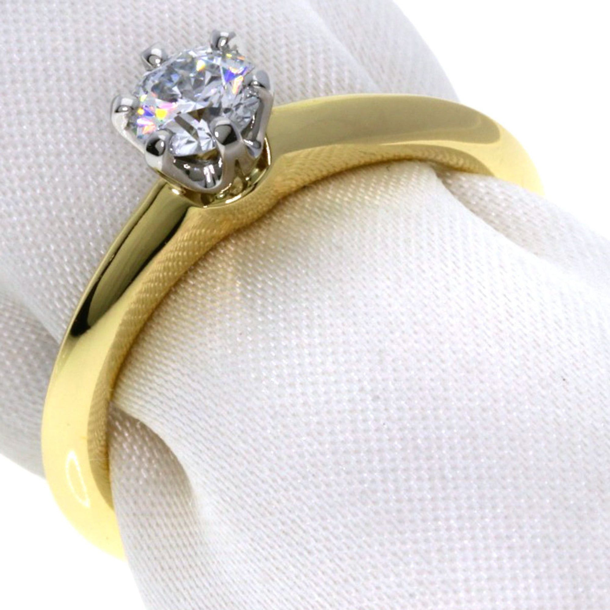 Tiffany & Co. Tiffany & Co. Solitaire Diamond Ring, 18K Yellow Gold/PT950, Women's. Size ONE SIZE - 2 Thumbnail
