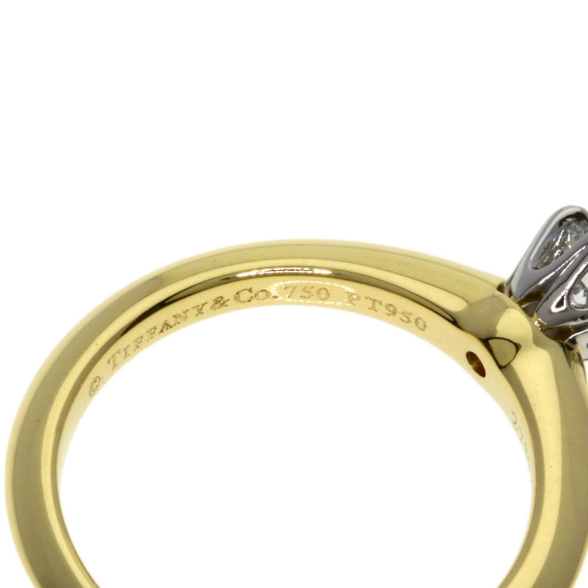 Tiffany & Co. Tiffany & Co. Solitaire Diamond Ring, 18K Yellow Gold/PT950, Women's. Size ONE SIZE - 5 Thumbnail