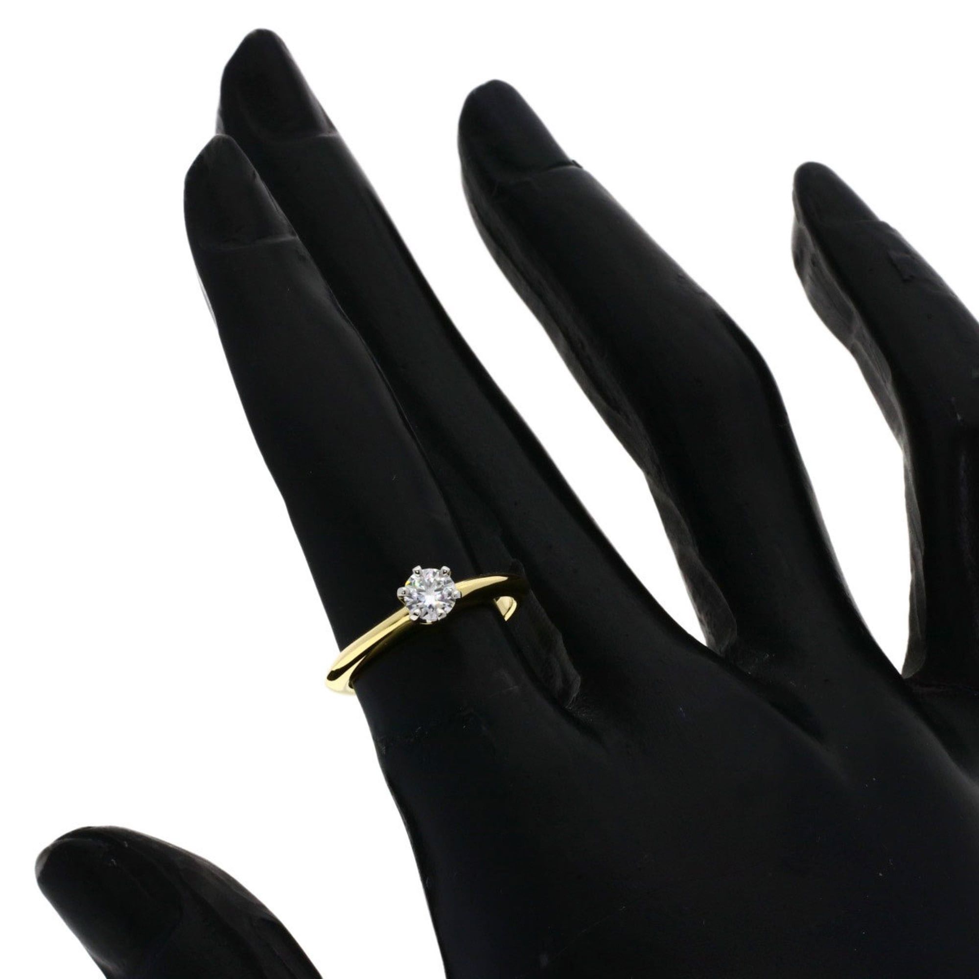 Tiffany & Co. Tiffany & Co. Solitaire Diamond Ring, 18K Yellow Gold/PT950, Women's. Size ONE SIZE - 7 Thumbnail