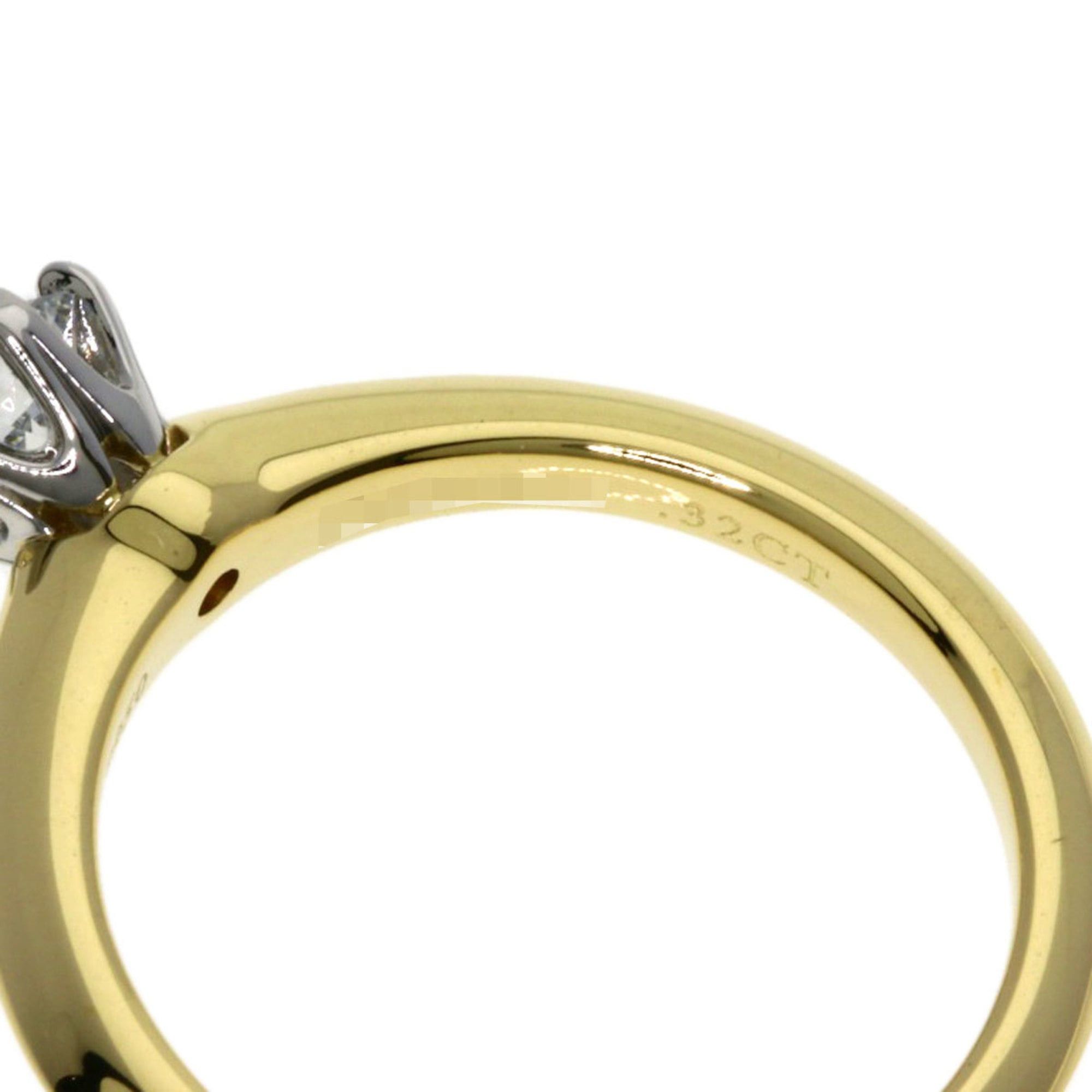 Tiffany & Co. Tiffany & Co. Solitaire Diamond Ring, 18K Yellow Gold/PT950, Women's. Size ONE SIZE - 6 Thumbnail