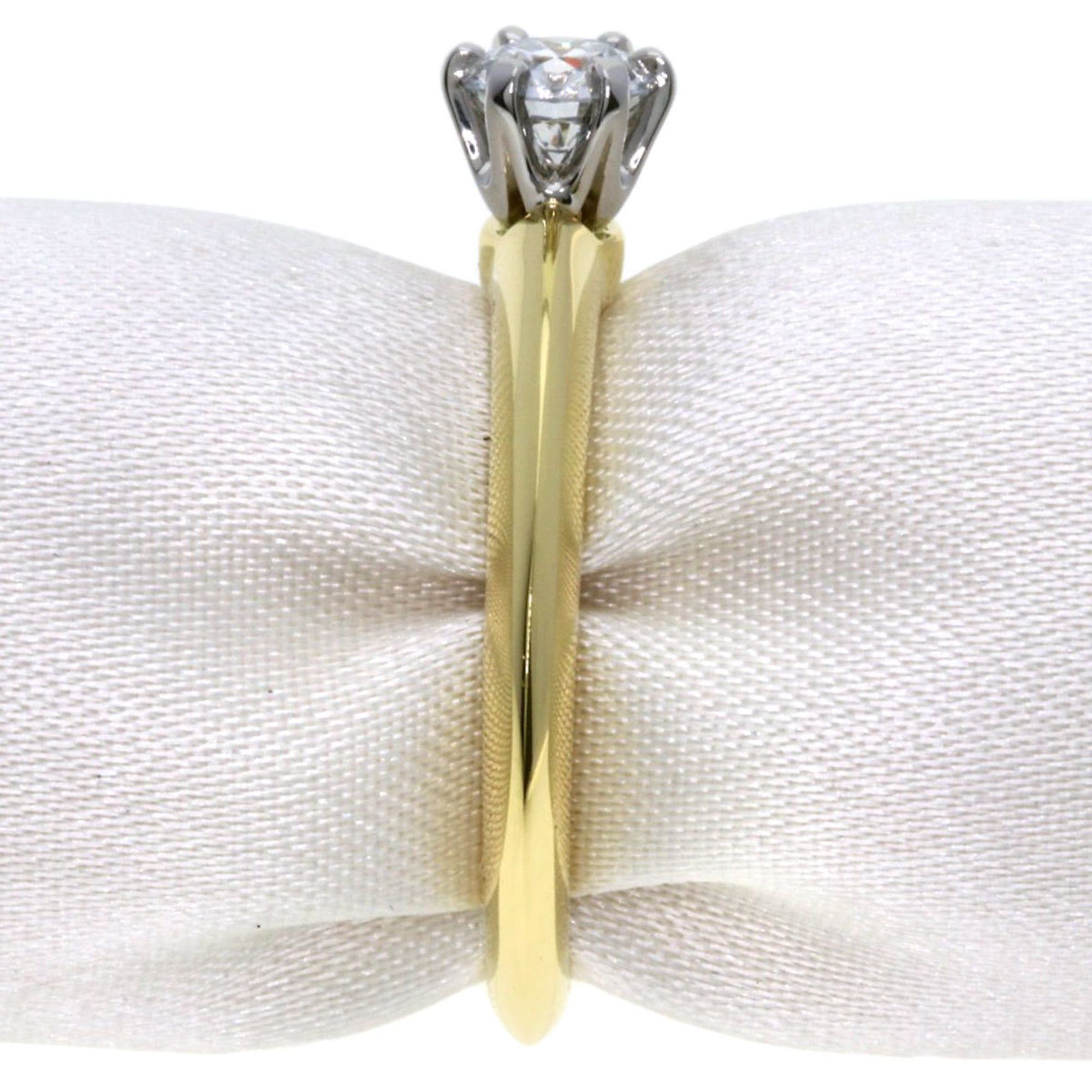 Tiffany & Co. Tiffany & Co. Solitaire Diamond Ring, 18K Yellow Gold/PT950, Women's. Size ONE SIZE - 3 Thumbnail