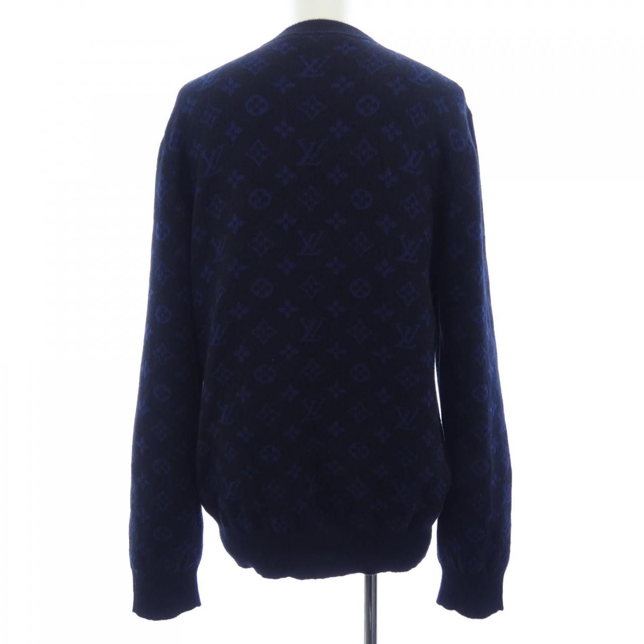 Louis Vuitton Louis Vuitton Louis Vuitton Half And Half Monogram Cashmere Knitwear Textile Tops HGN41WIXW DUTY FREE for USA Size ONE SIZE - 2 Thumbnail