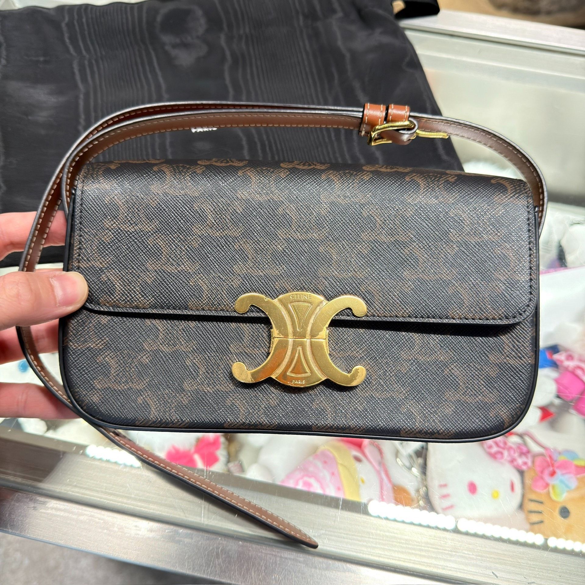 Celine Celine Triomphe Monogram Shoulder Bag Size ONE SIZE - 2 Thumbnail