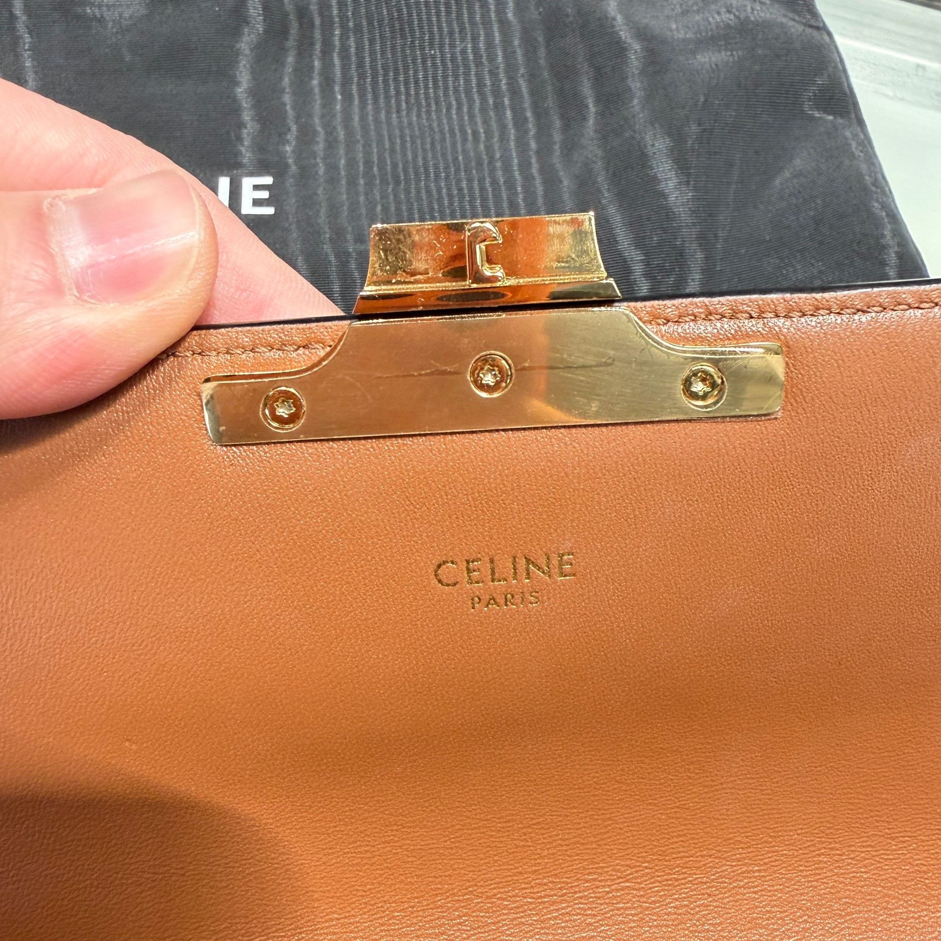 Celine Celine Triomphe Monogram Shoulder Bag Size ONE SIZE - 4 Thumbnail