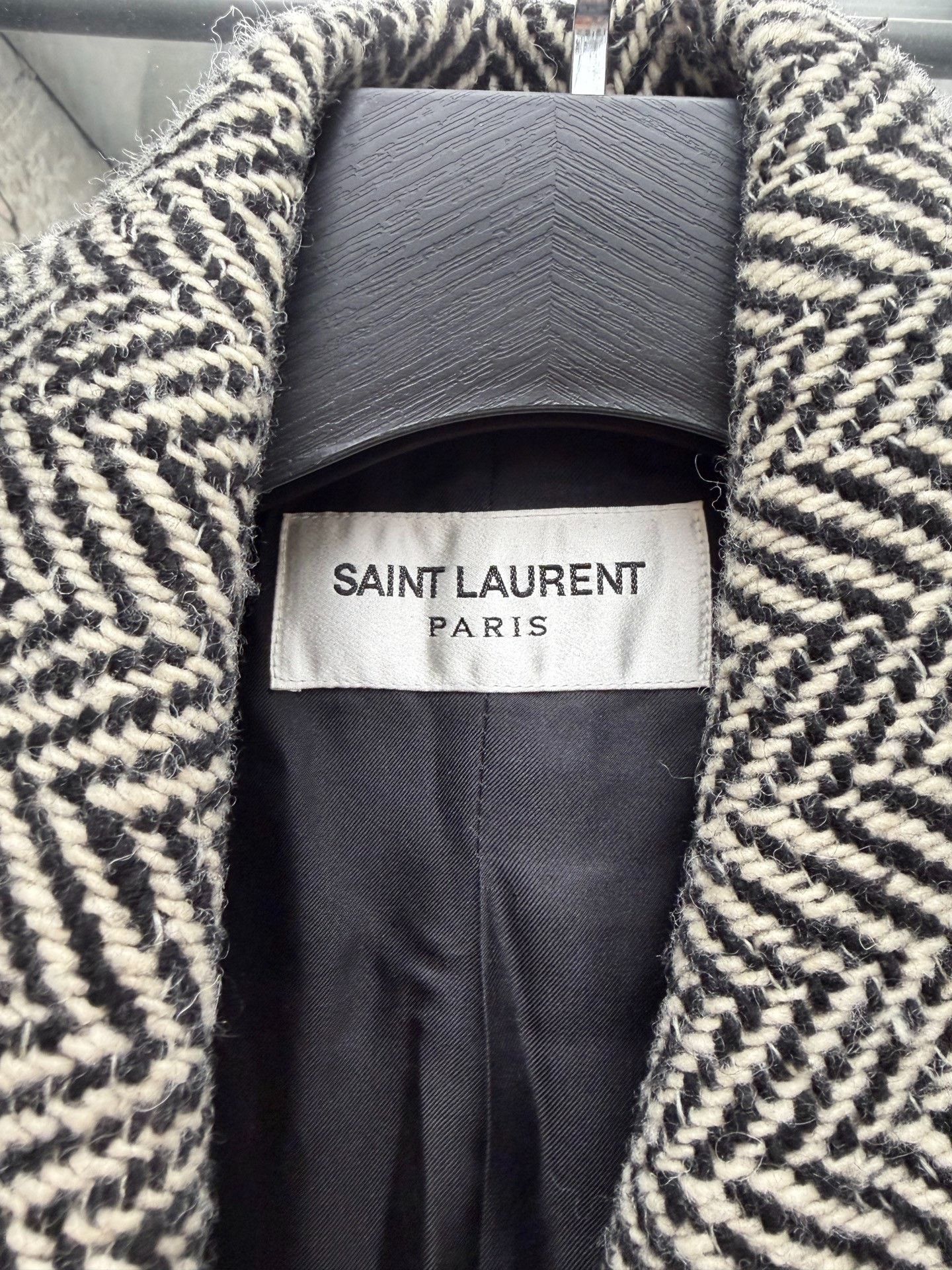 Saint Laurent Paris Saint Laurent Striped Wool Coat Size XS / US 0-2 / IT 36-38 - 4 Thumbnail