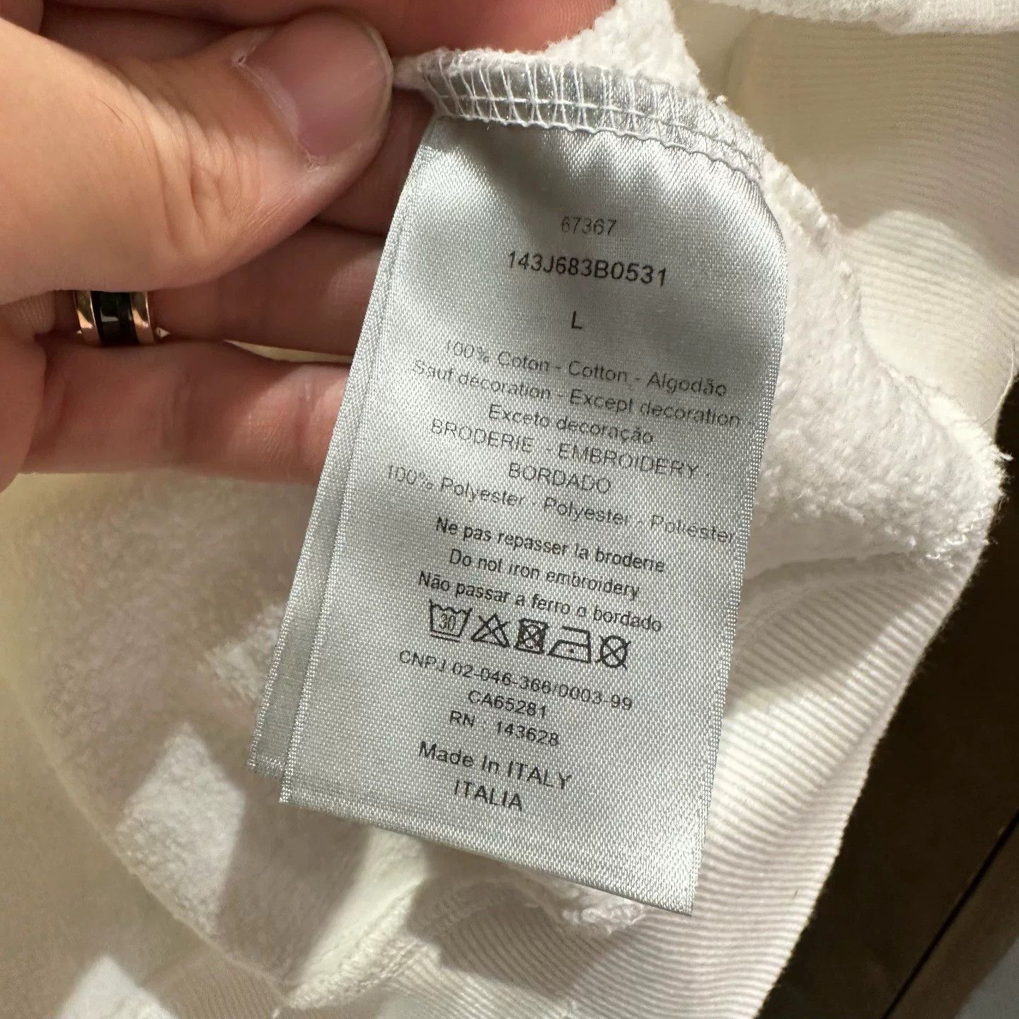 Dior Dior x Peter Doig Logo Embroidered White Hoodie Size US L / EU 52-54 / 3 - 5 Thumbnail