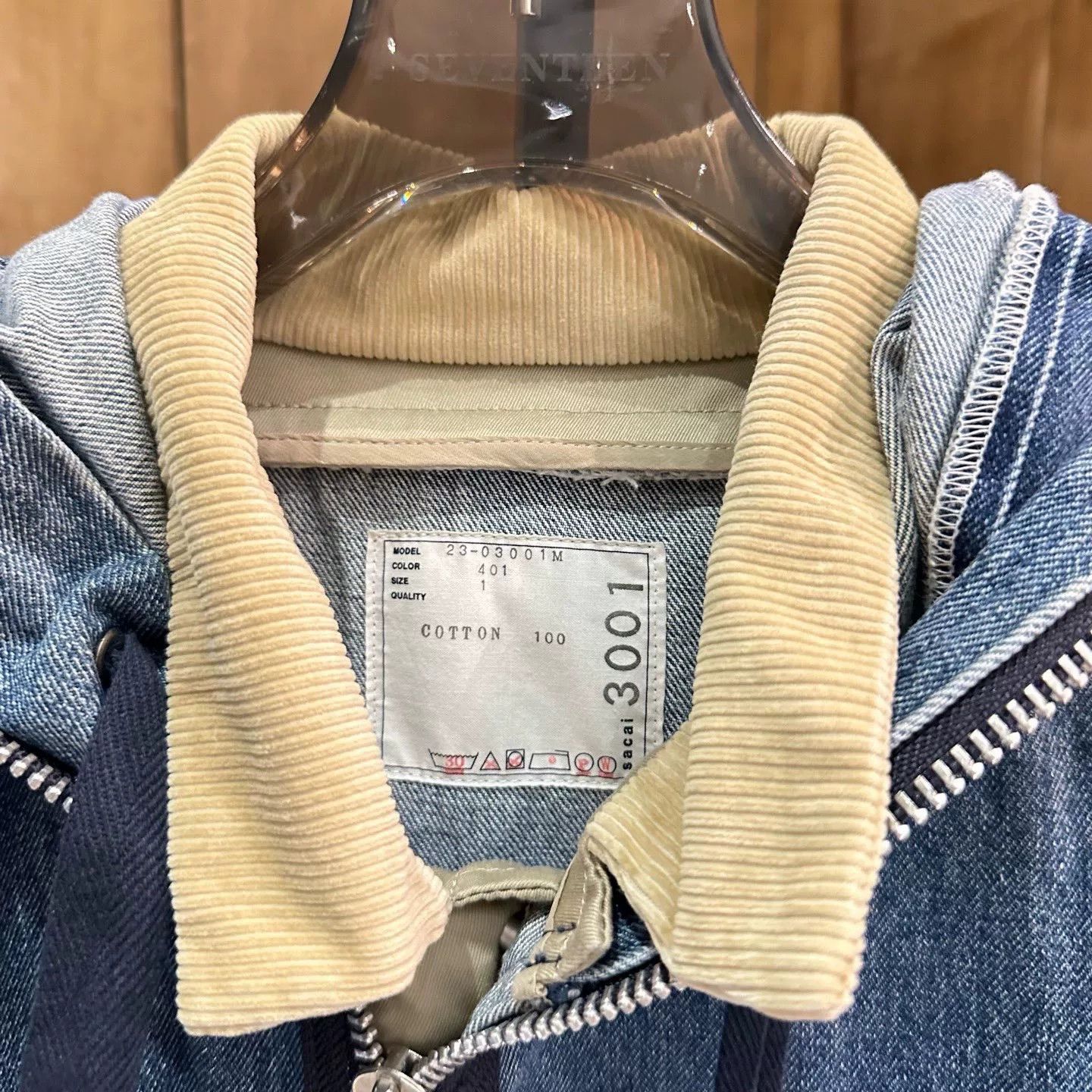 Sacai Sacai Blue Washed Denim Zip Jacket Size US S / EU 44-46 / 1 - 4 Thumbnail