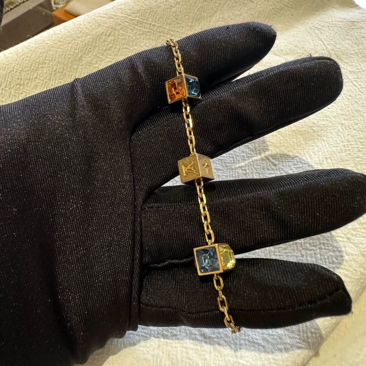 Louis Vuitton LV Gold Dice Crystal Bracelet Size ONE SIZE - 3 Thumbnail