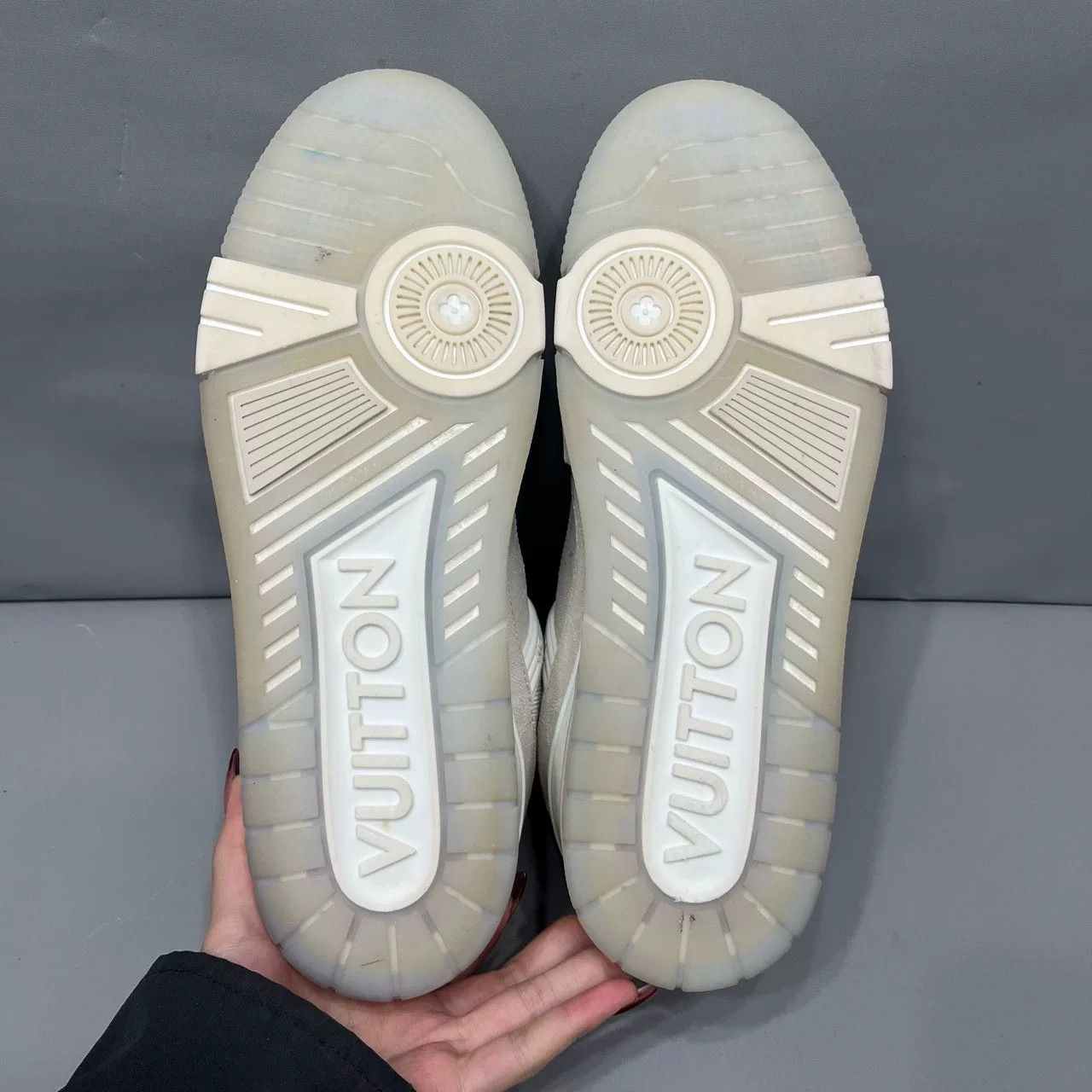 Louis Vuitton Lv-trainer White Silk Denim Sneakers Size US 10.5 / EU 43-44 - 6 Thumbnail